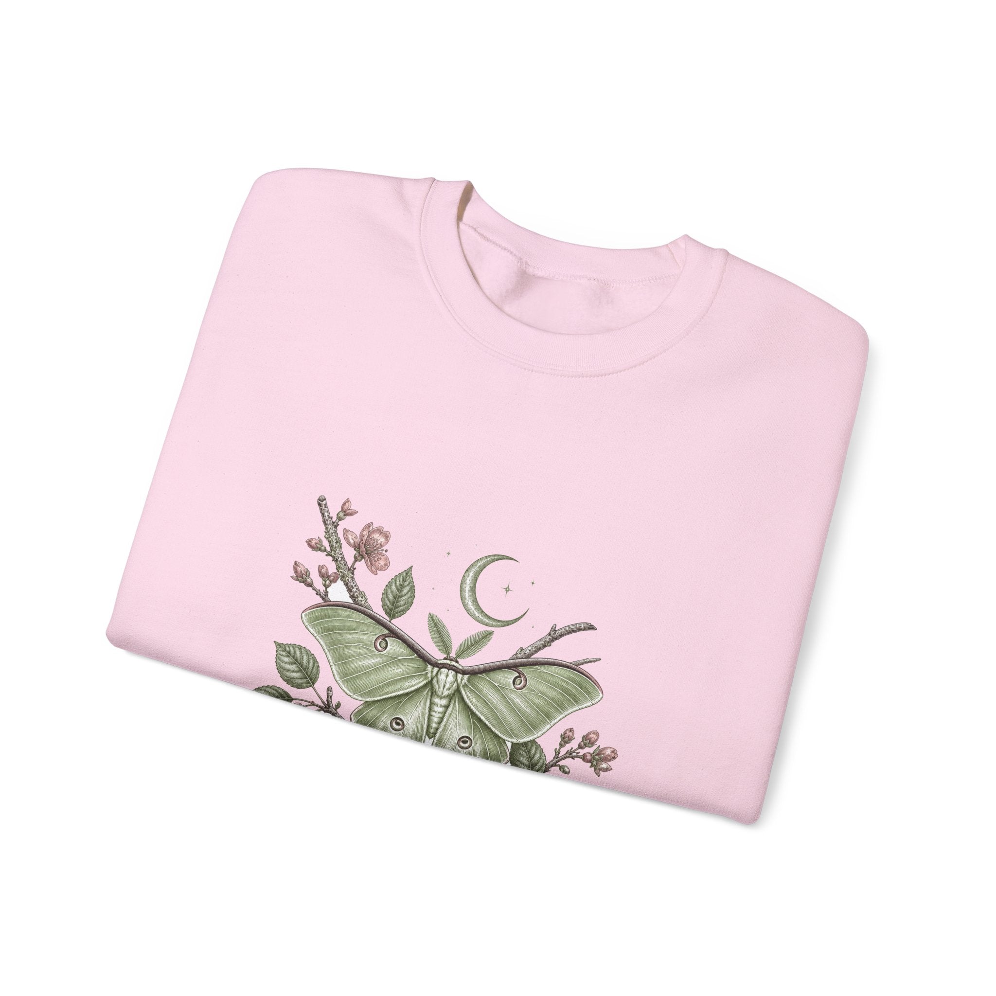 Matching Couple Sweatshirt - Butterfly & Moth Matching Couple Crewneck Sweatshirt Vintage Art His Hers Wedding Gift - Design B