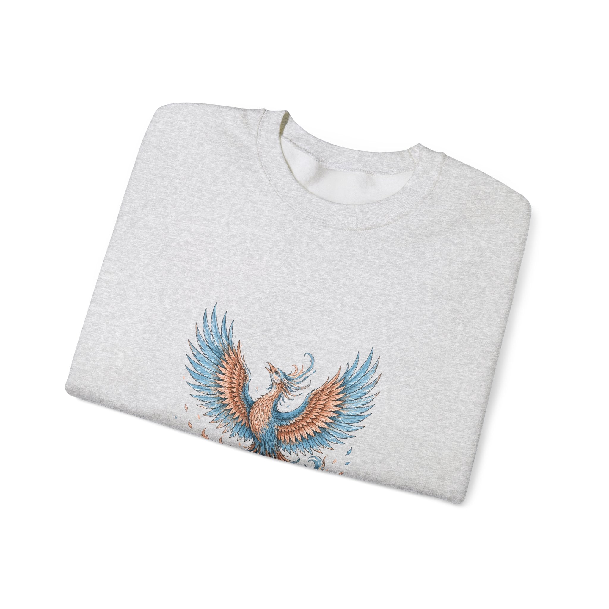 Matching Couple Sweatshirt - Dragon & Phoenix Matching Couple Premium Fleece Sweatshirt Hand-Drawn Art His Hers Anniversary Gift - Design B