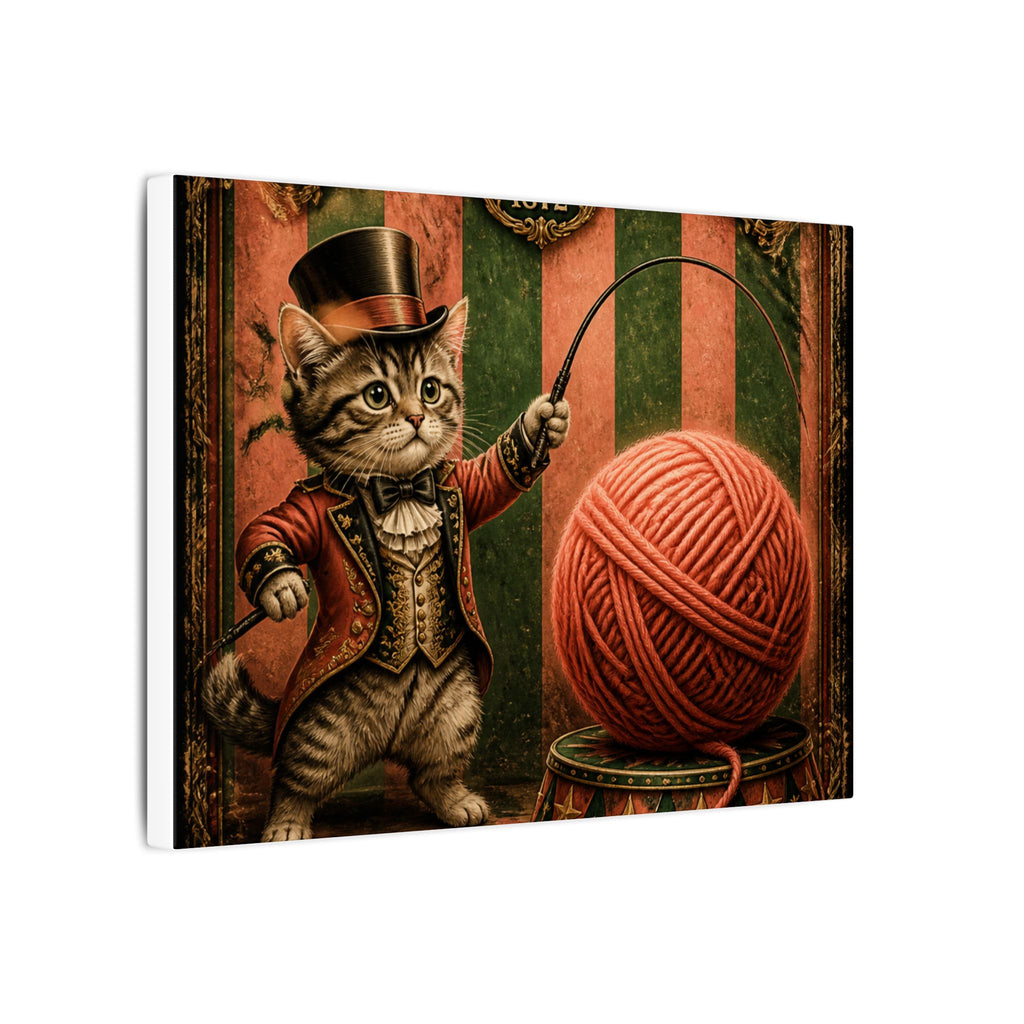 Cat Lion Tamer Wall Art Canvas 16×20 Baroque Home Office Decor Maximalist Print