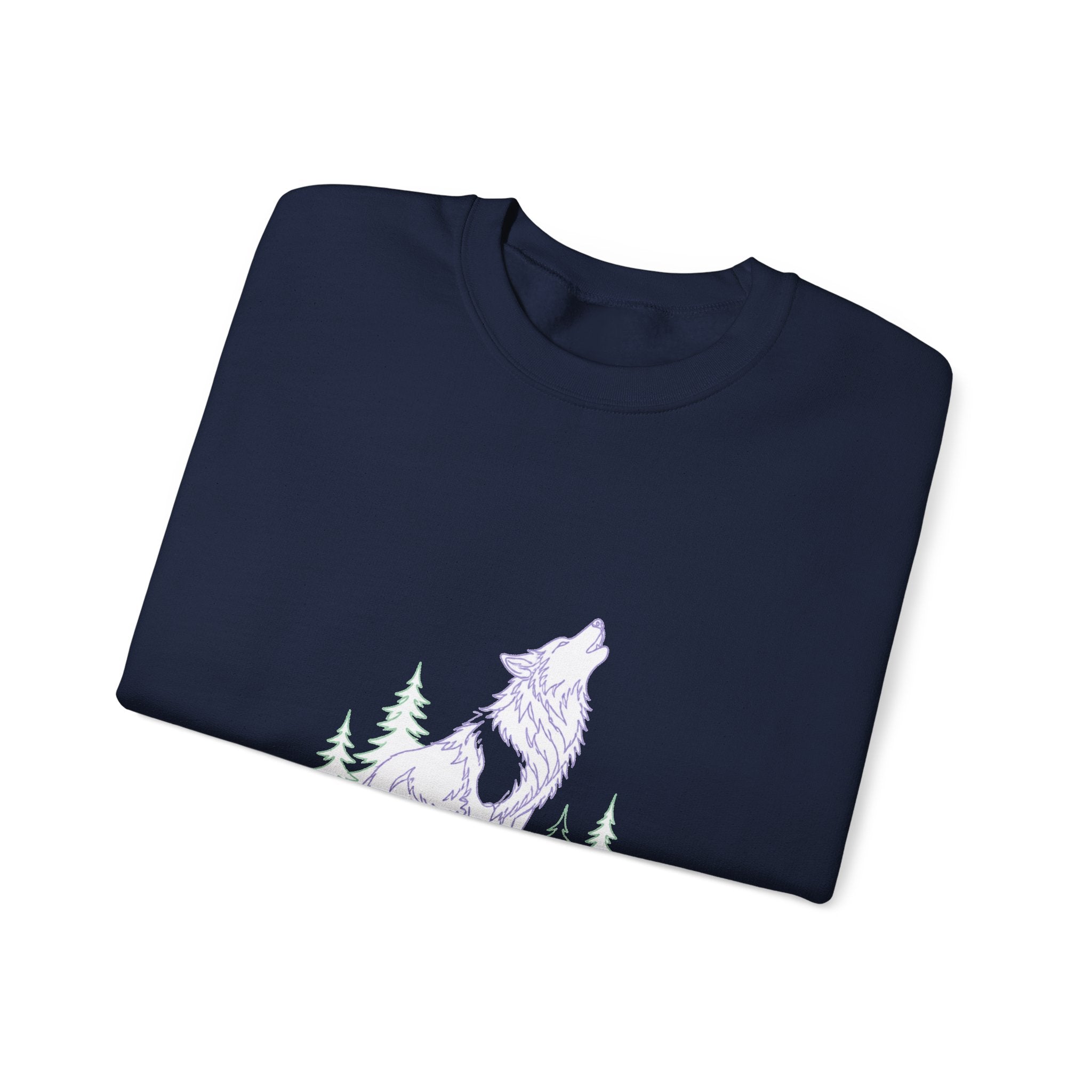 Matching Couple Sweatshirt - Wolf & Dove Matching Couple Premium Fleece Sweatshirt Minimalist Art His Hers Christmas Gift - Design A