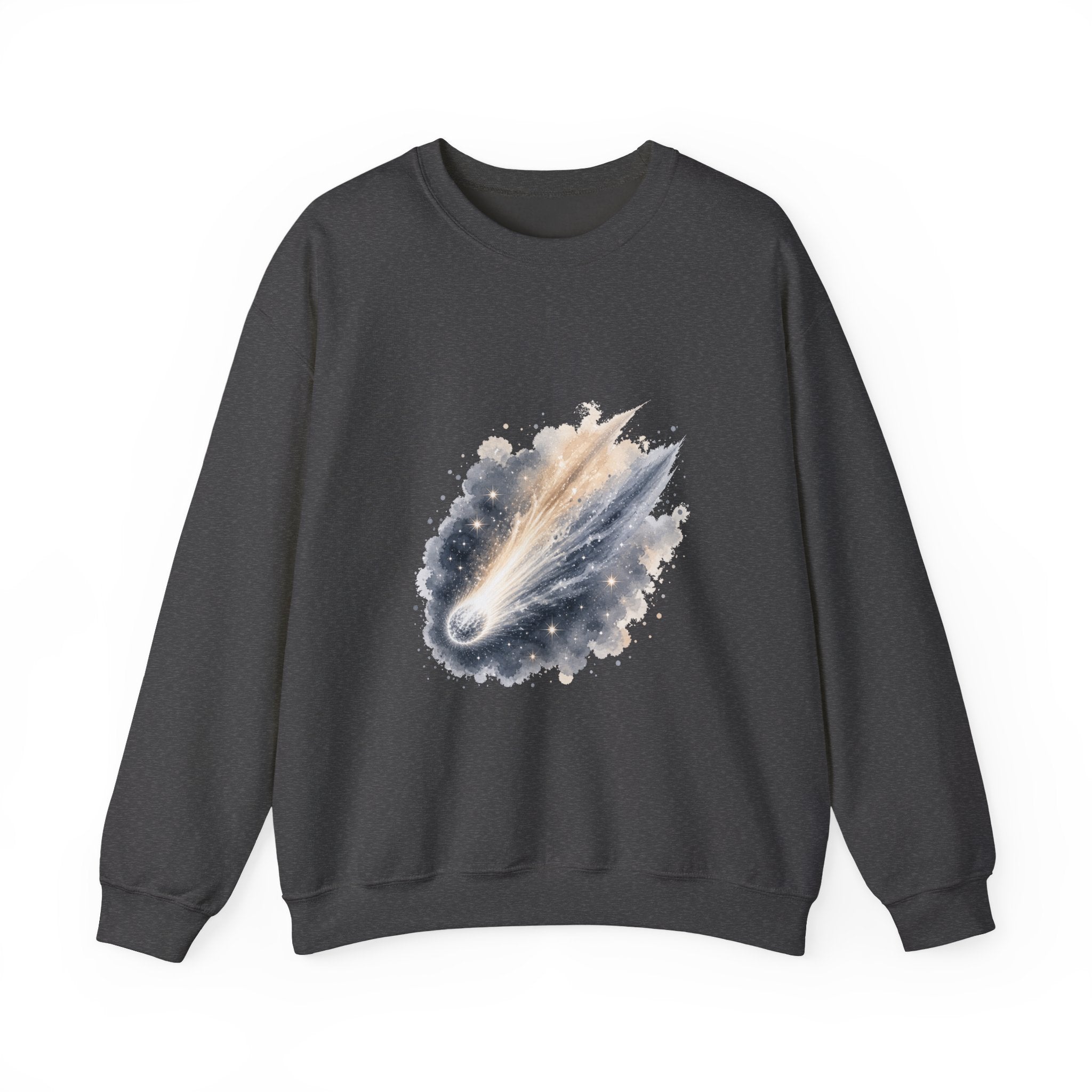 Matching Couple Sweatshirt - Comet & Asteroid Matching Couple Comfort Colors Crew Watercolor Art His Hers Birthday Gift - Design A