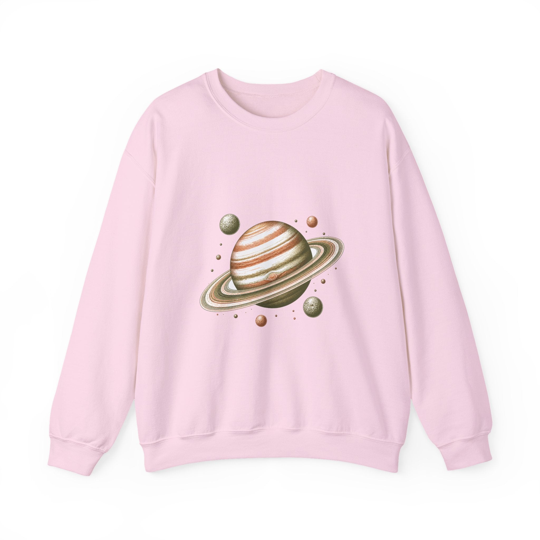 Matching Couple Sweatshirt - Saturn & Jupiter Matching Couple Comfort Colors Crew Hand-Drawn Art His Hers Anniversary Gift - Design A