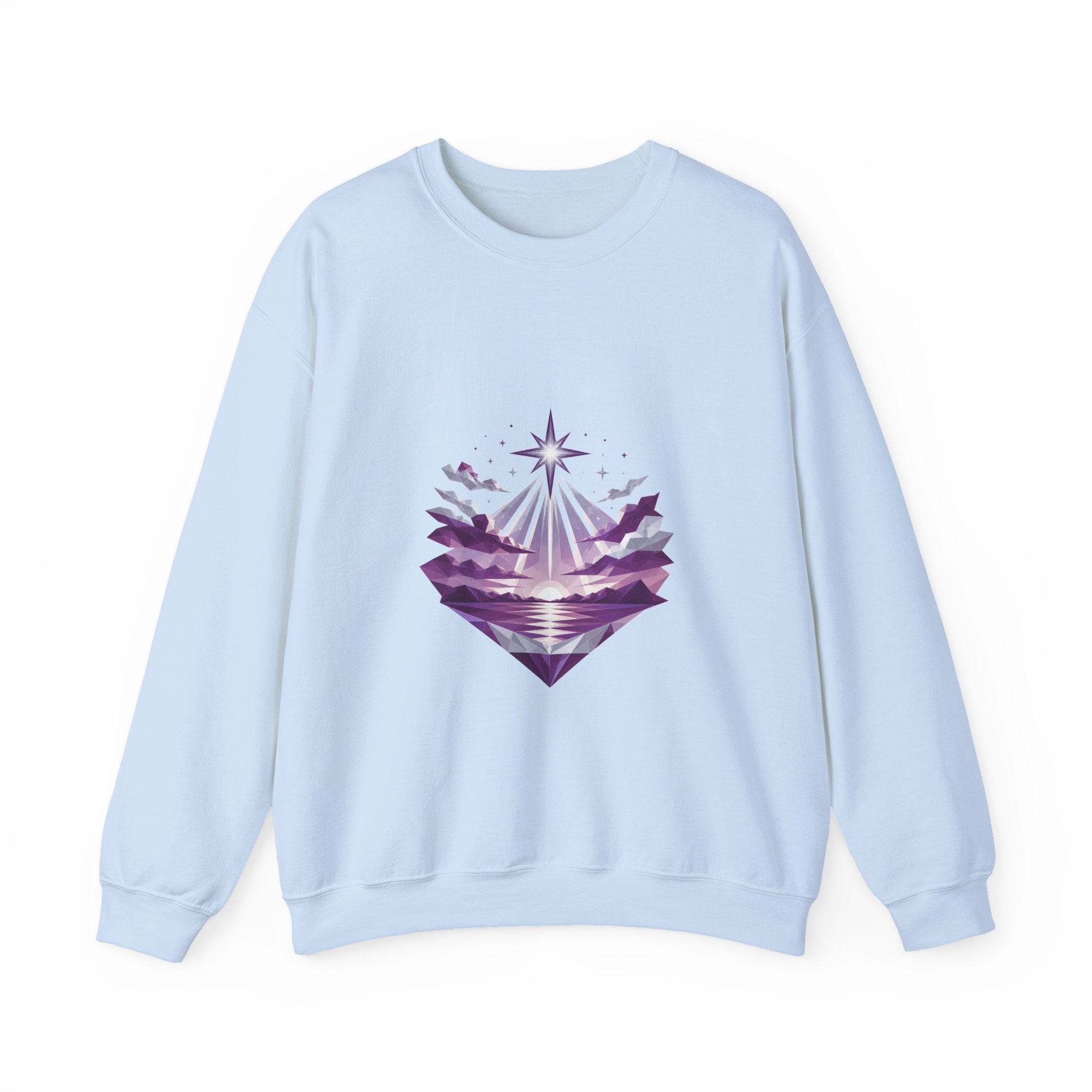 Matching Couple Sweatshirt - Evening & Morning Star Matching Couple Crewneck Sweatshirt Geometric Art His Hers Couple Gift - Design A