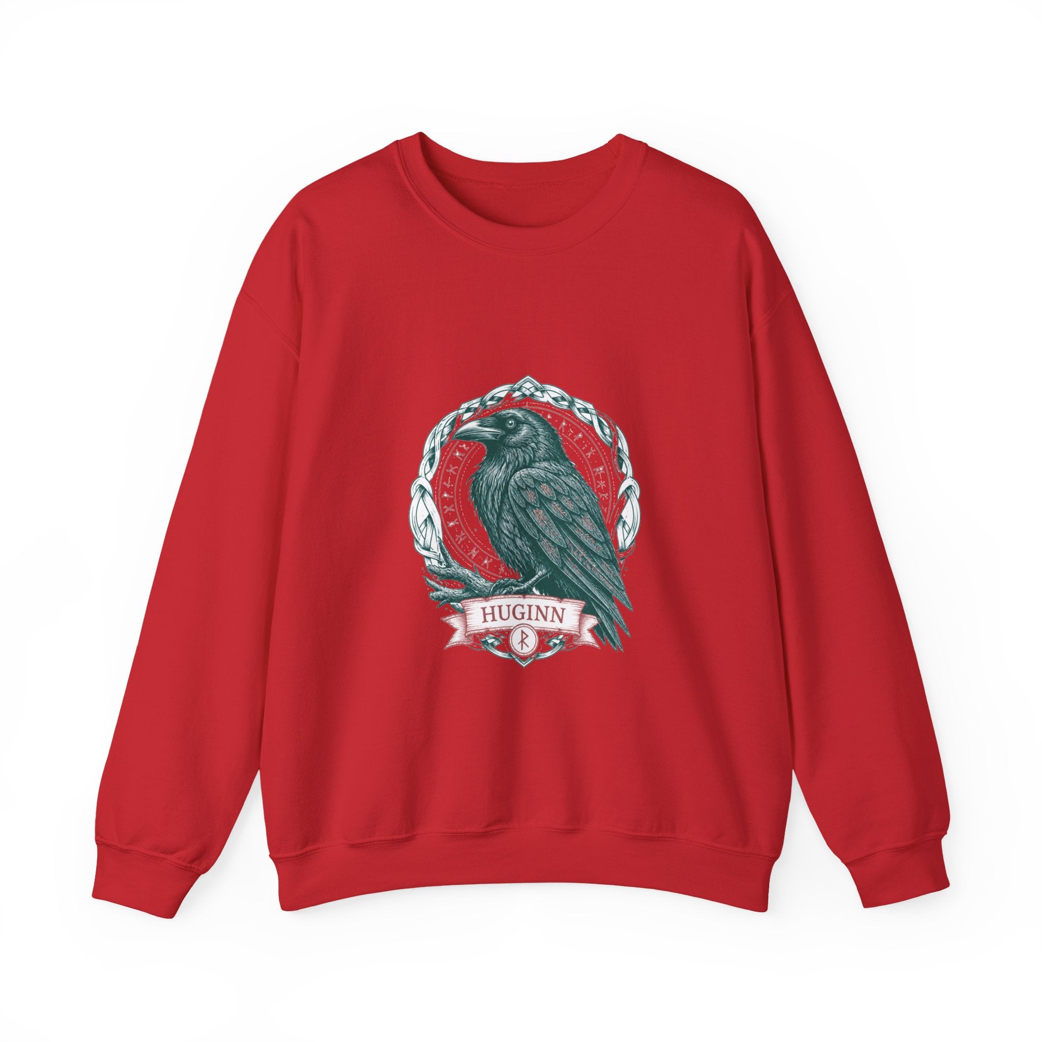 Matching Couple Sweatshirt - Huginn & Muninn Matching Couple Premium Fleece Sweatshirt Hand-Drawn Art His Hers Anniversary Gift - Design A