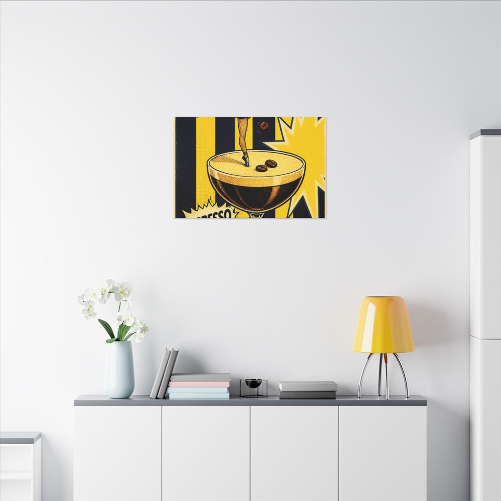 Espresso Martini Acrobat Wall Art Canvas 16×20 Pop Art Living Room Decor Maximalist Print