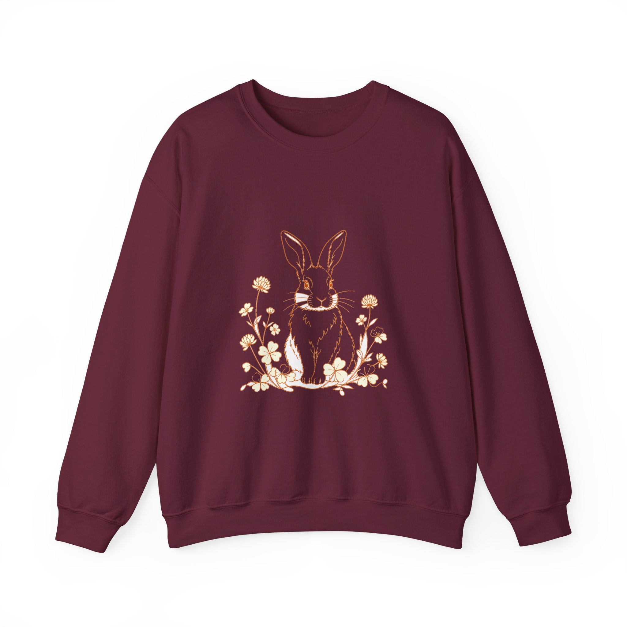 Matching Couple Sweatshirt - Fox & Rabbit Matching Couple Comfort Colors Crew Minimalist Art His Hers Christmas Gift - Design B