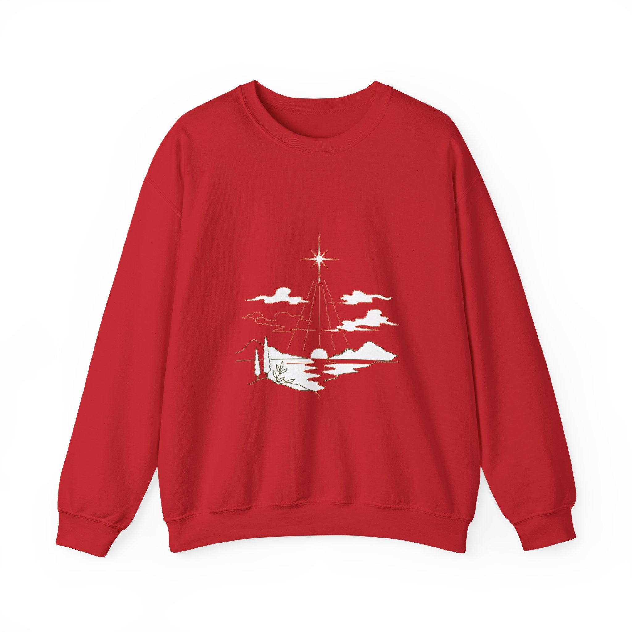 Matching Couple Sweatshirt - Evening & Morning Star Matching Couple Premium Fleece Sweatshirt Minimalist Art His Hers Christmas Gift - Design A