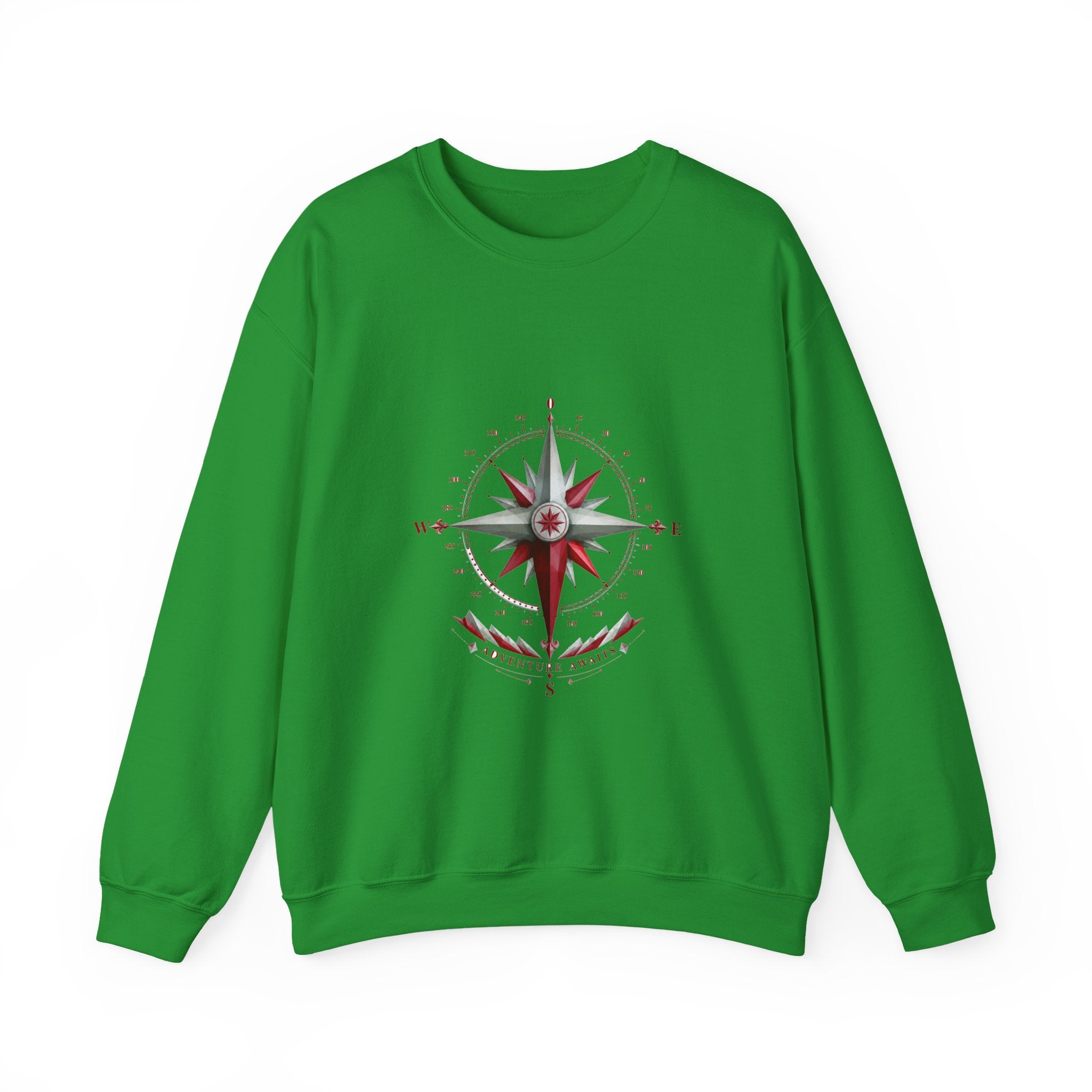 Matching Couple Sweatshirt - Compass North & South Matching Couple Crewneck Sweatshirt Geometric Art His Hers Couple Gift - Design B