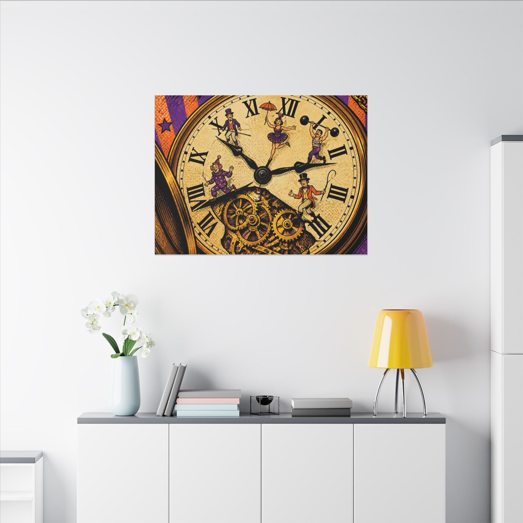 Pocket Watch Performers Wall Art Canvas 16×20 Pop Art Living Room Decor Maximalist Print