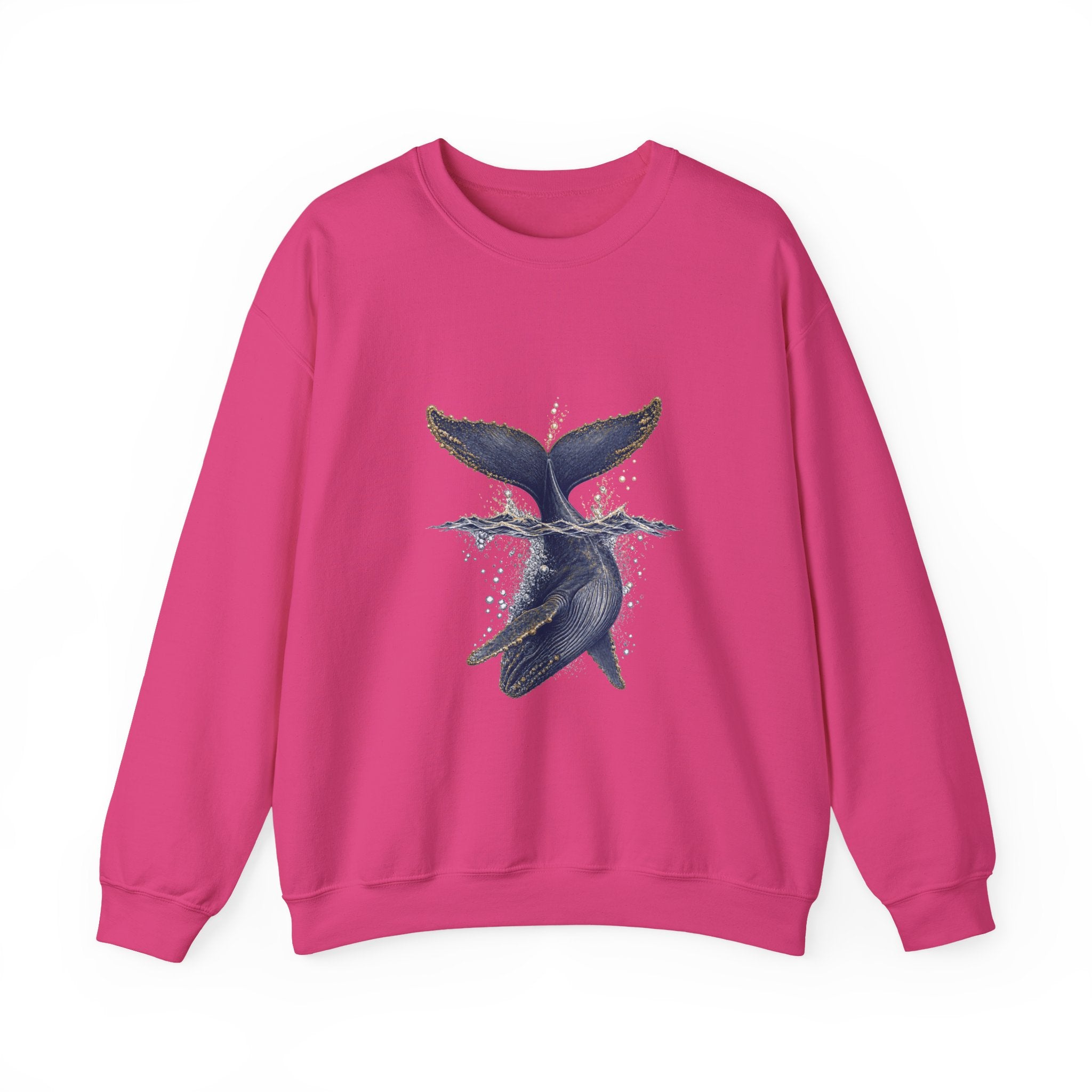 Matching Couple Sweatshirt - Eagle & Whale Matching Couple Crewneck Sweatshirt Vintage Art His Hers Wedding Gift - Design B