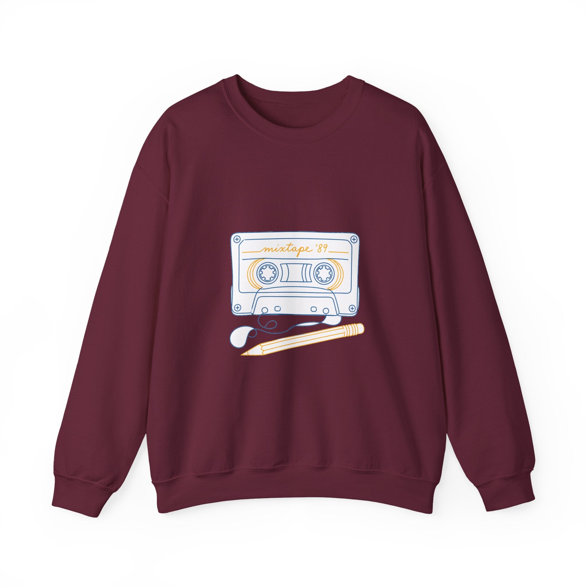 Matching Couple Sweatshirt - Vinyl & Cassette Matching Couple Premium Fleece Sweatshirt Minimalist Art His Hers Christmas Gift - Design B