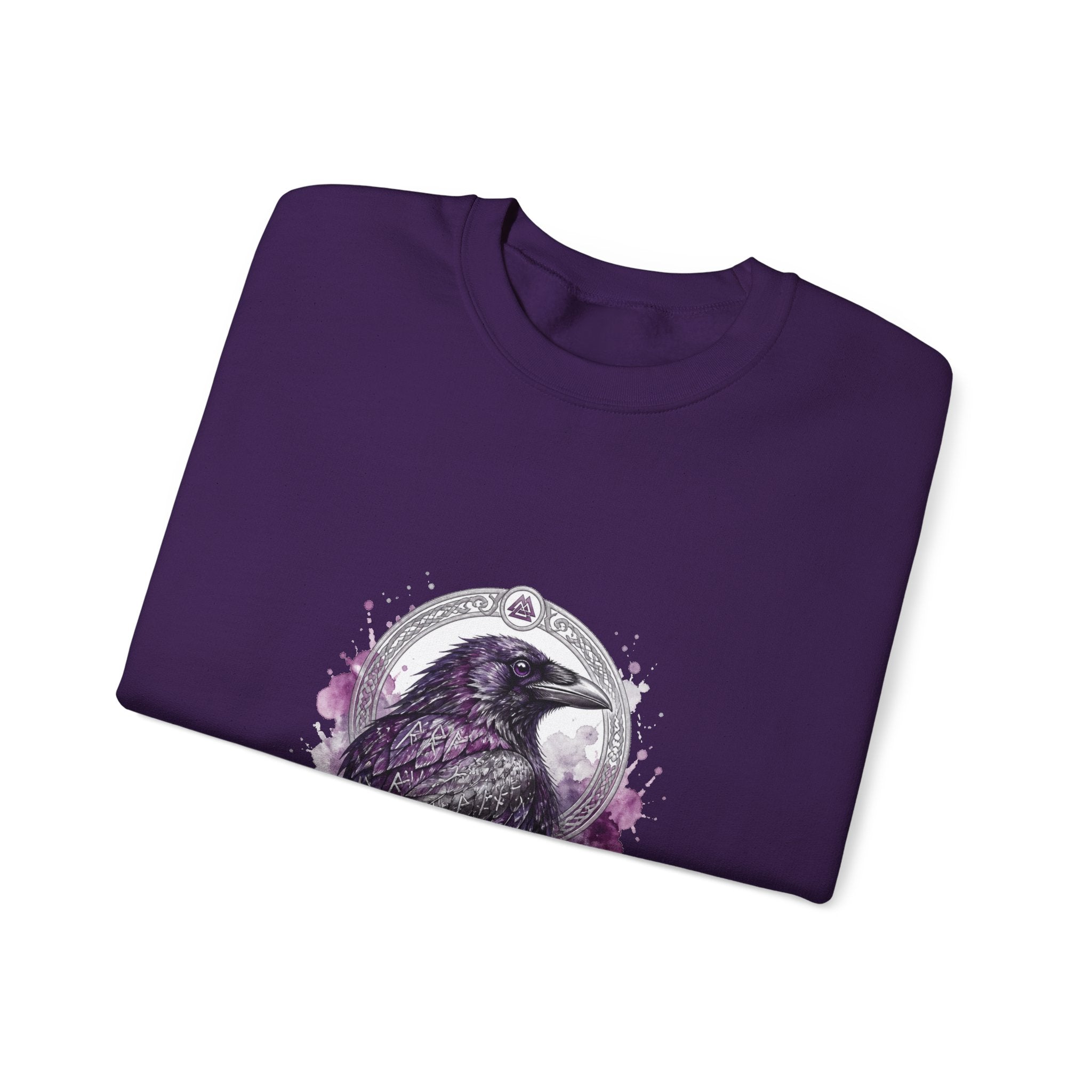 Matching Couple Sweatshirt - Huginn & Muninn Matching Couple Premium Fleece Sweatshirt Watercolor Art His Hers Birthday Gift - Design A