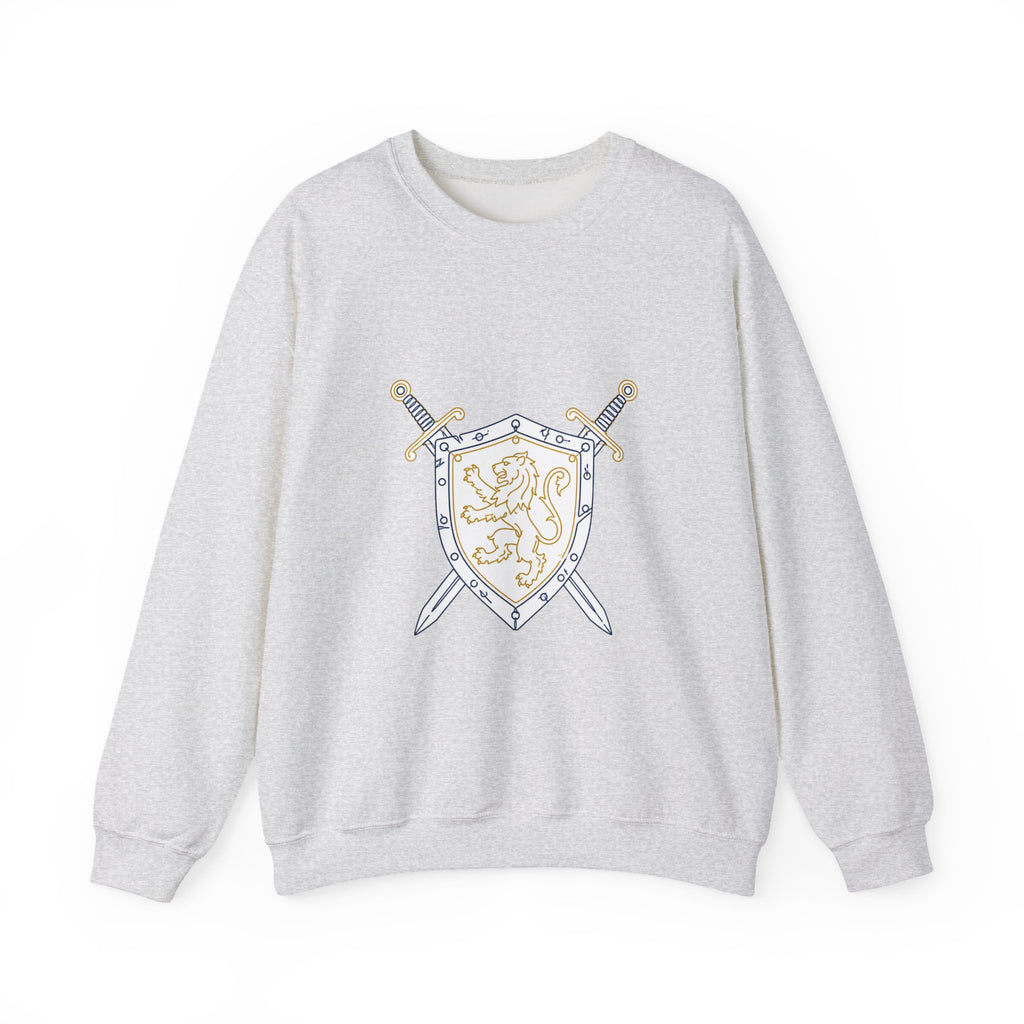 Matching Couple Sweatshirt - Crown & Shield Matching Couple Crewneck Sweatshirt Minimalist Art His Hers Valentine Gift - Design B