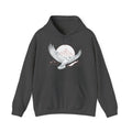 Matching Couple Sweatshirt - Eagle & Whale Matching Couple Hooded Sweatshirt Minimalist Art His Hers Valentine Gift - Design A
