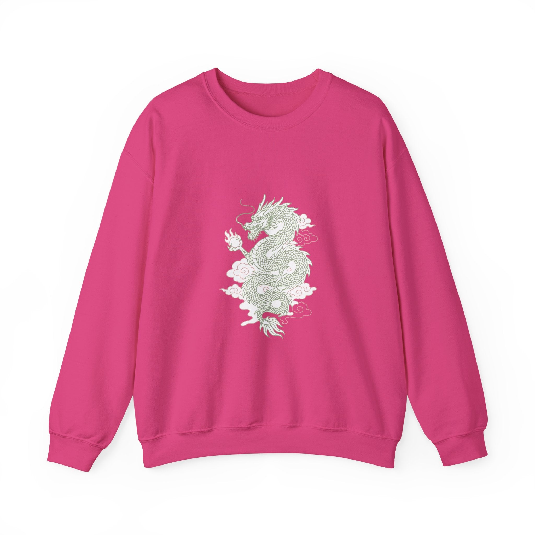 Matching Couple Sweatshirt - Dragon & Phoenix Matching Couple Premium Fleece Sweatshirt Minimalist Art His Hers Christmas Gift - Design A