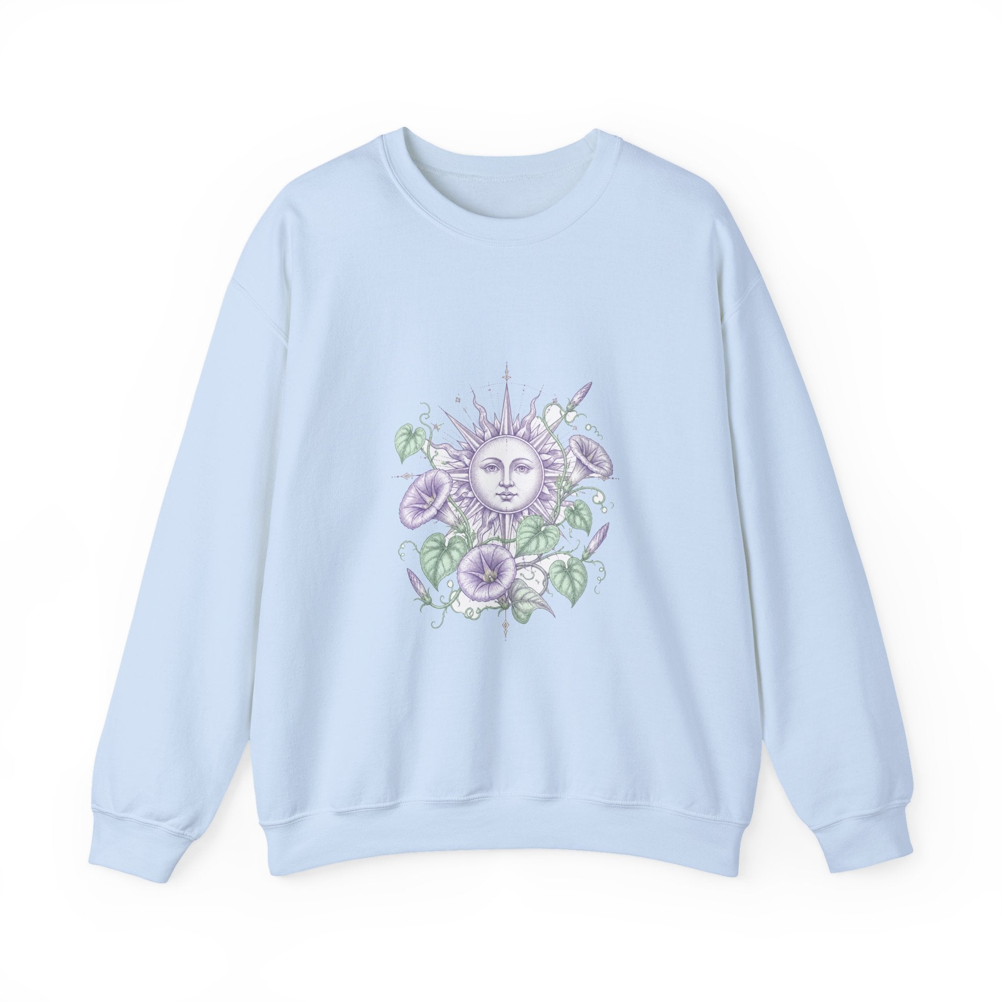 Matching Couple Sweatshirt - Sun & Moon Matching Couple Crewneck Sweatshirt Vintage Art His Hers Wedding Gift - Design B