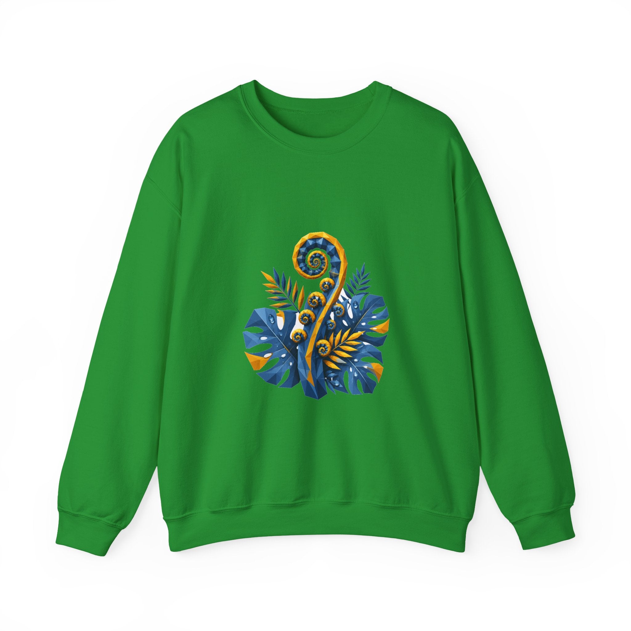 Matching Couple Sweatshirt - Desert & Rainforest Matching Couple Crewneck Sweatshirt Geometric Art His Hers Couple Gift - Design B