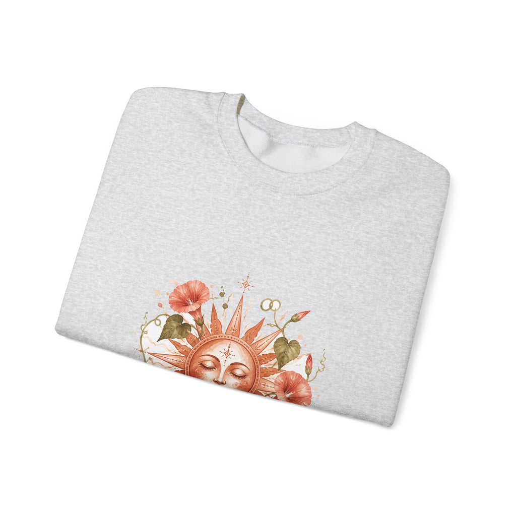 Matching Couple Sweatshirt - Sun & Moon Matching Couple Comfort Colors Crew Watercolor Art His Hers Birthday Gift - Design B