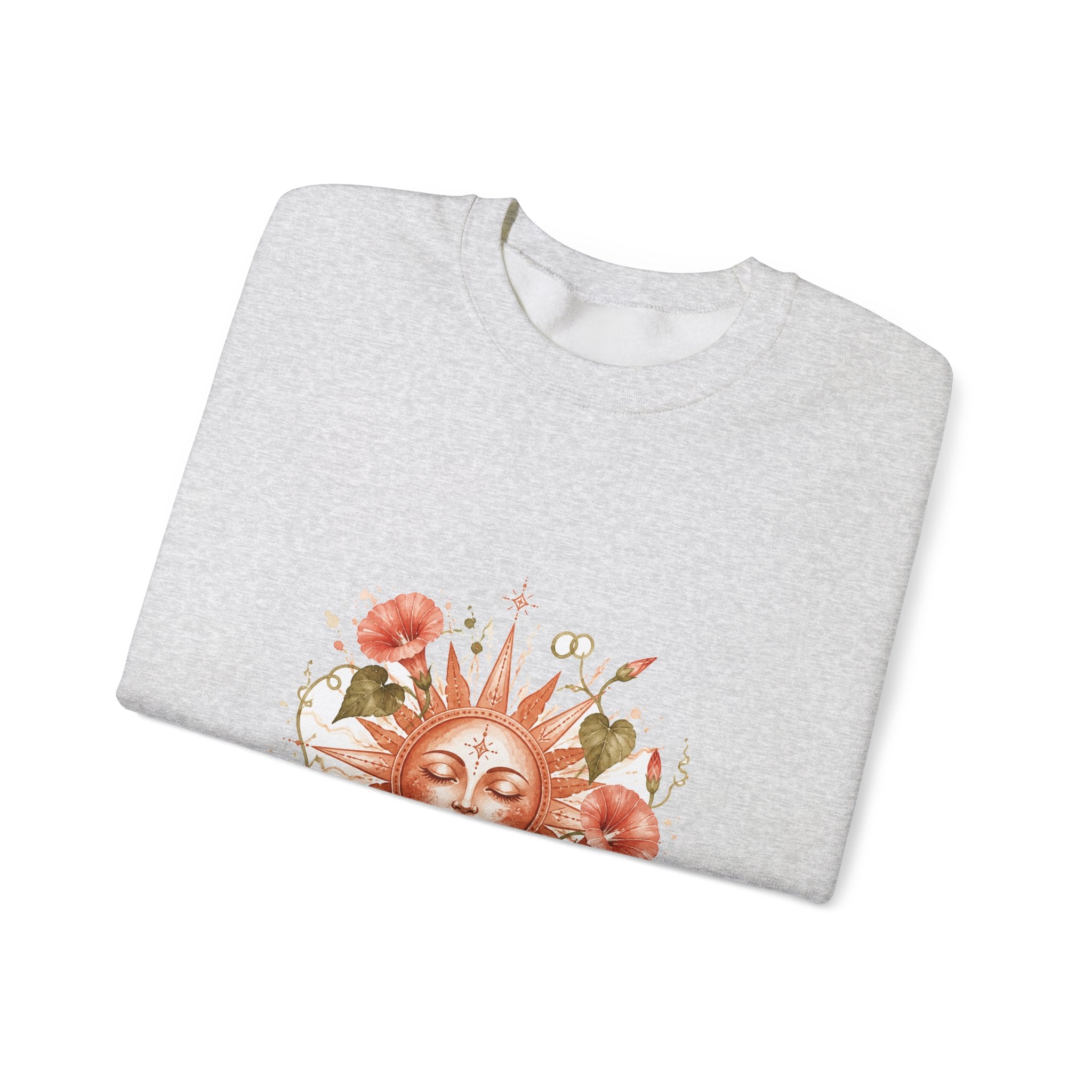 Matching Couple Sweatshirt - Sun & Moon Matching Couple Comfort Colors Crew Watercolor Art His Hers Birthday Gift - Design B