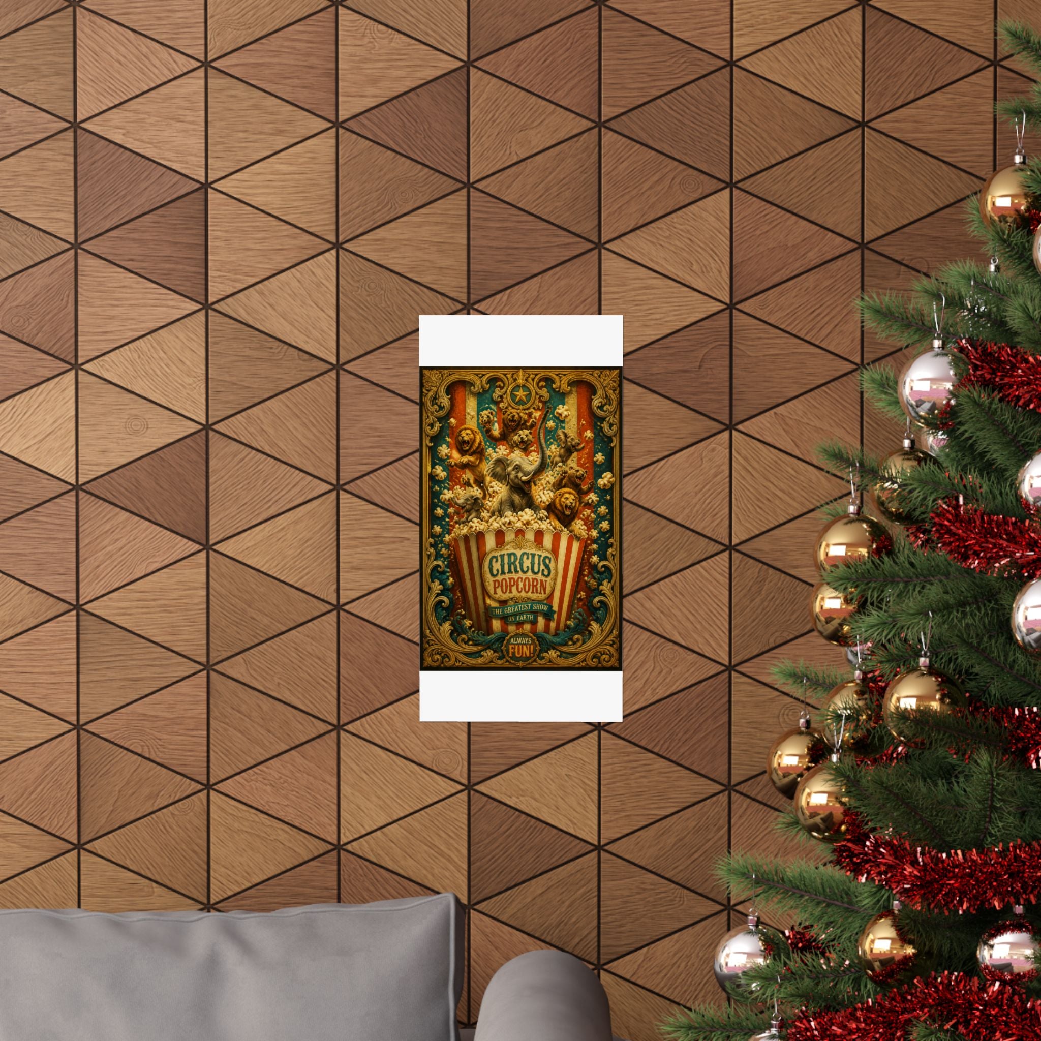 Popcorn Box Animals Wall Art Poster 24×36 Baroque Studio Decor Maximalist Print