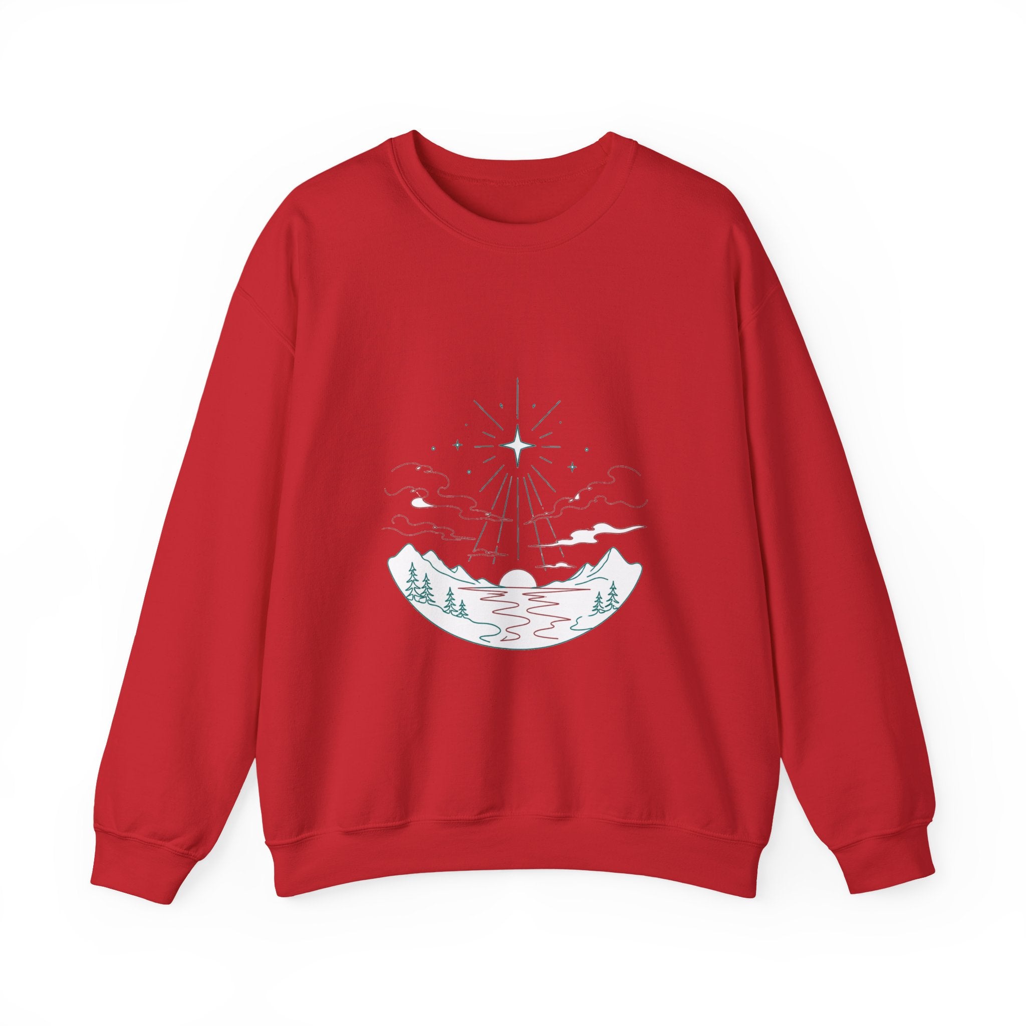 Matching Couple Sweatshirt - Evening & Morning Star Matching Couple Crewneck Sweatshirt Minimalist Art His Hers Valentine Gift - Design A