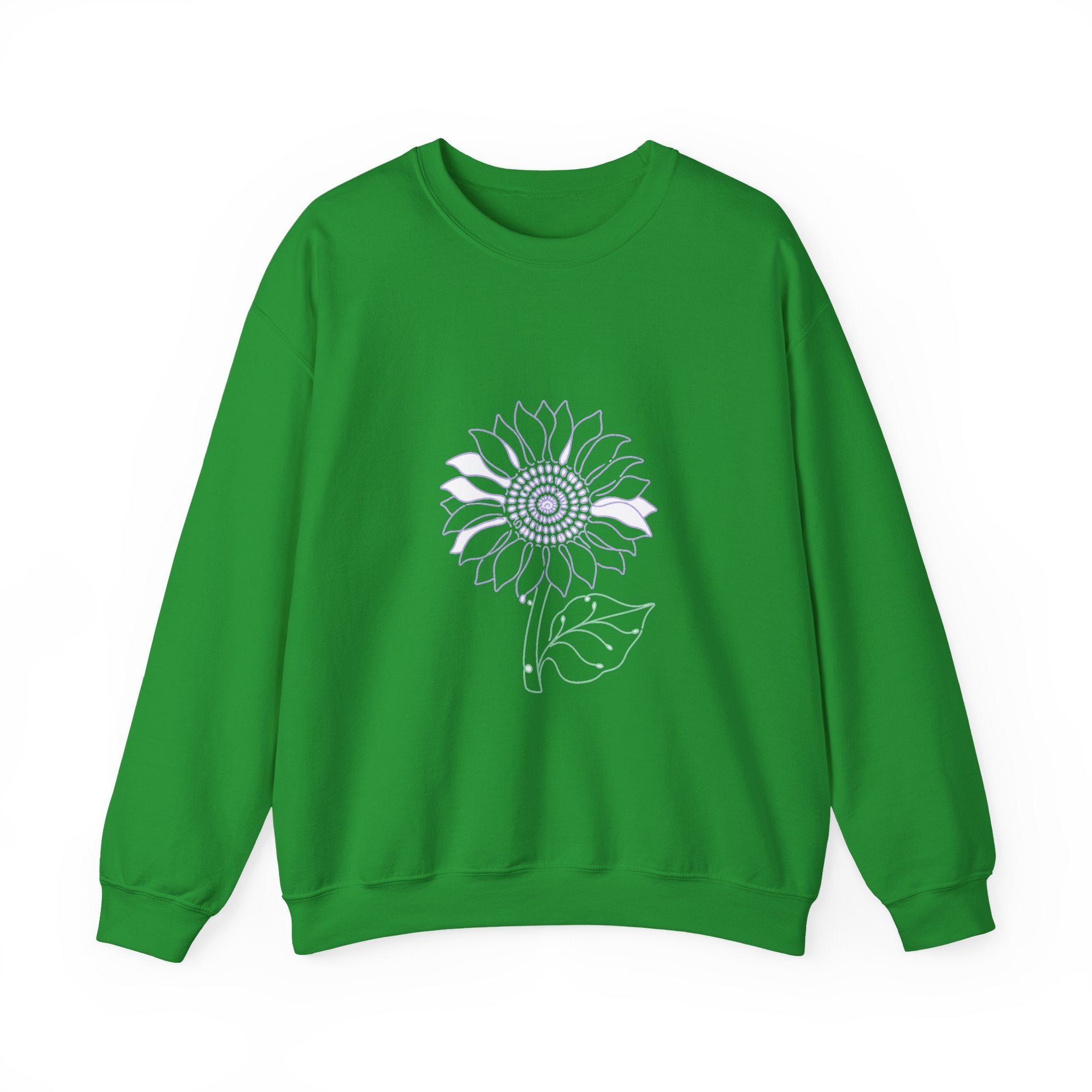 Matching Couple Sweatshirt - Sunflower & Moonflower Matching Couple Comfort Colors Crew Minimalist Art His Hers Christmas Gift - Design A