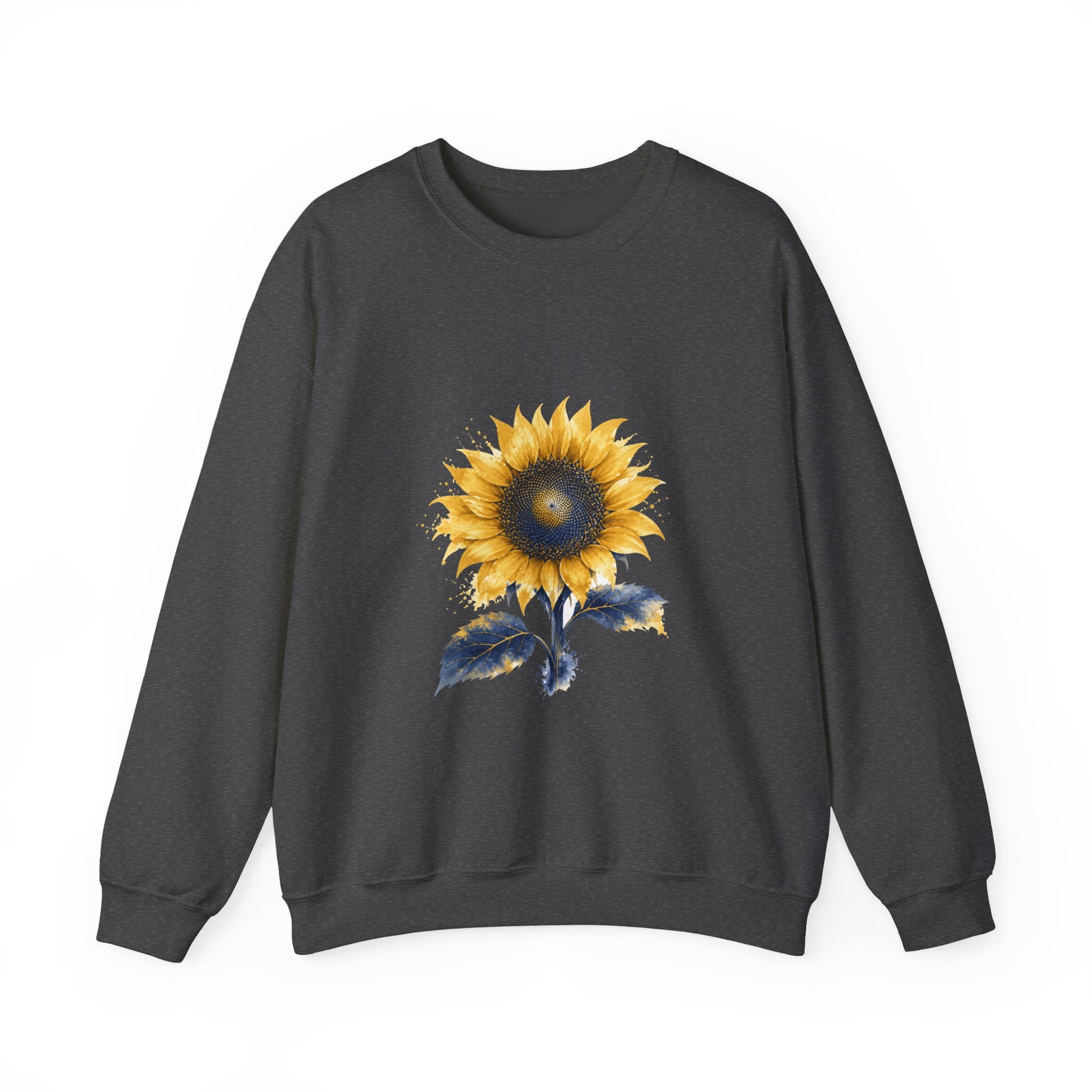 Matching Couple Sweatshirt - Sunflower & Moonflower Matching Couple Premium Fleece Sweatshirt Watercolor Art His Hers Birthday Gift - Design A