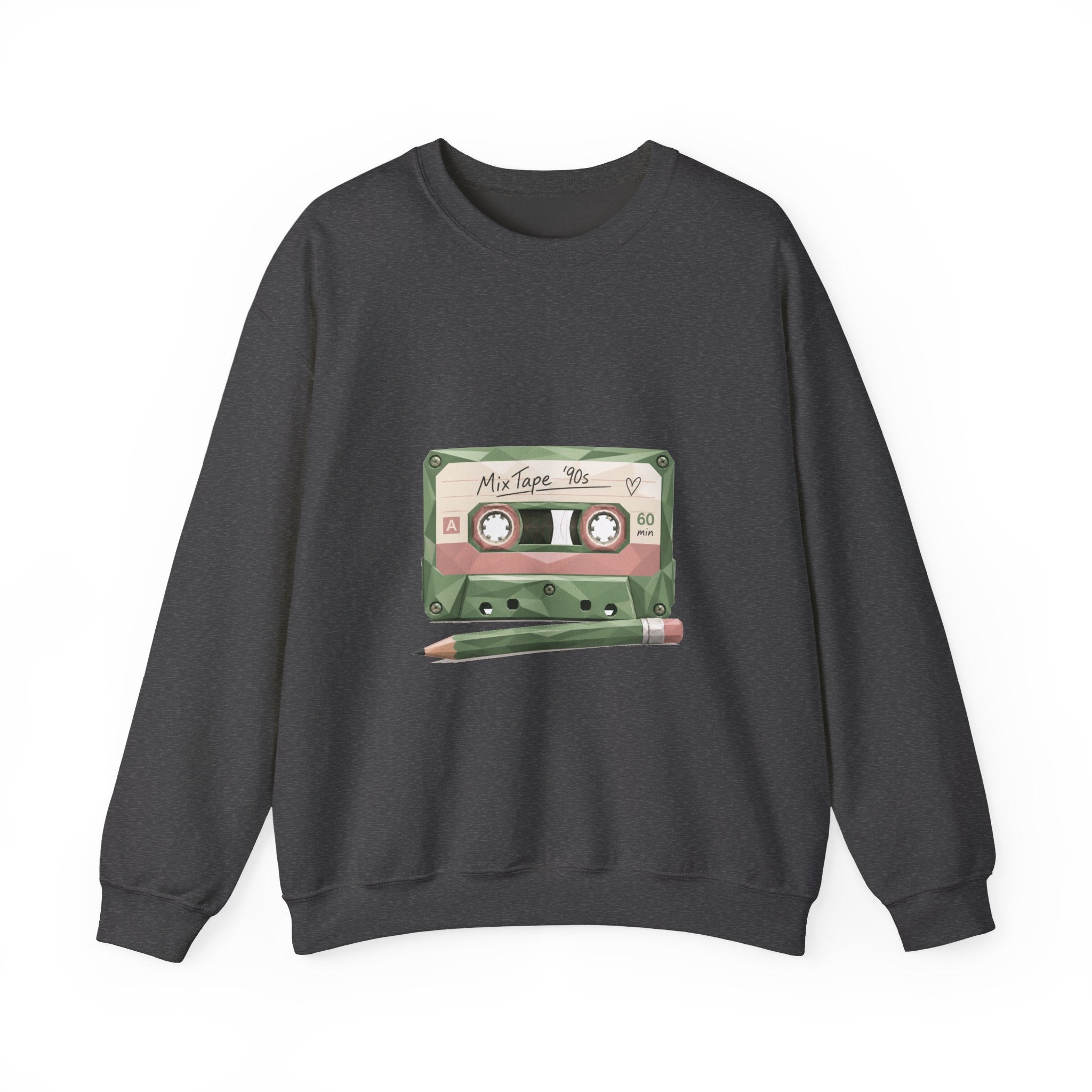 Matching Couple Sweatshirt - Vinyl & Cassette Matching Couple Comfort Colors Crew Geometric Art His Hers Love Gift - Design B