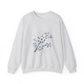Matching Couple Sweatshirt - Cherry Blossom & Maple Leaf Matching Couple Crewneck Sweatshirt Hand-Drawn Art His Hers Best Friend Gift - Design A