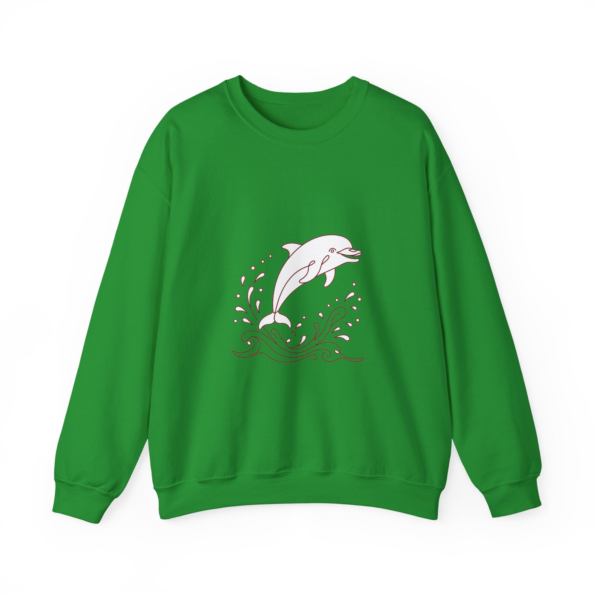 Matching Couple Sweatshirt - Shark & Dolphin Matching Couple Comfort Colors Crew Minimalist Art His Hers Christmas Gift - Design B