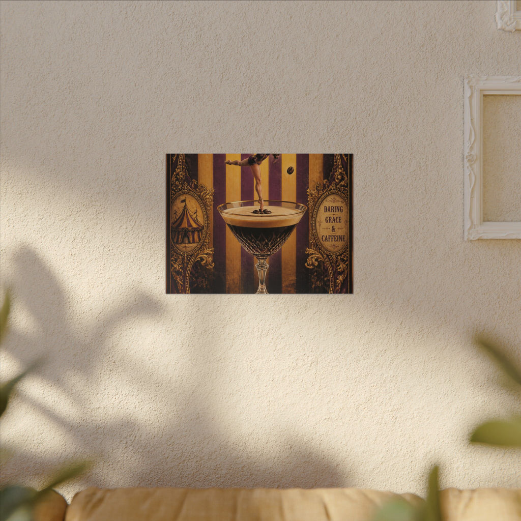 Espresso Martini Acrobat Wall Art Canvas 16×20 Baroque Home Office Decor Maximalist Print