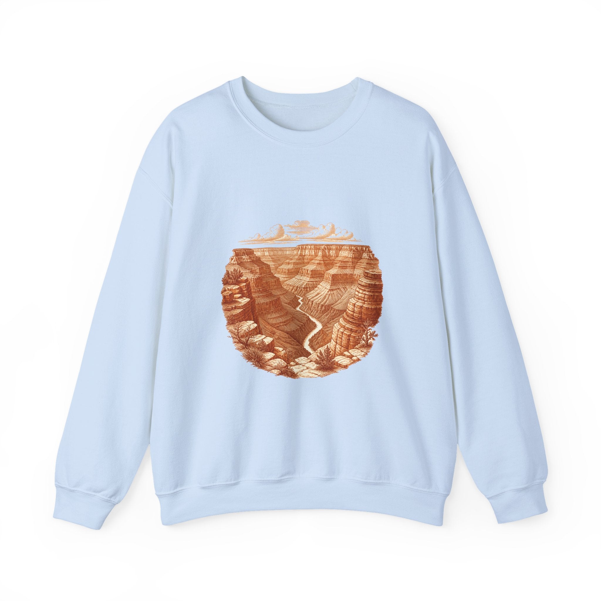 Matching Couple Sweatshirt - Lavender Fields & Canyon Matching Couple Premium Fleece Sweatshirt Vintage Art His Hers Honeymoon Gift - Design B