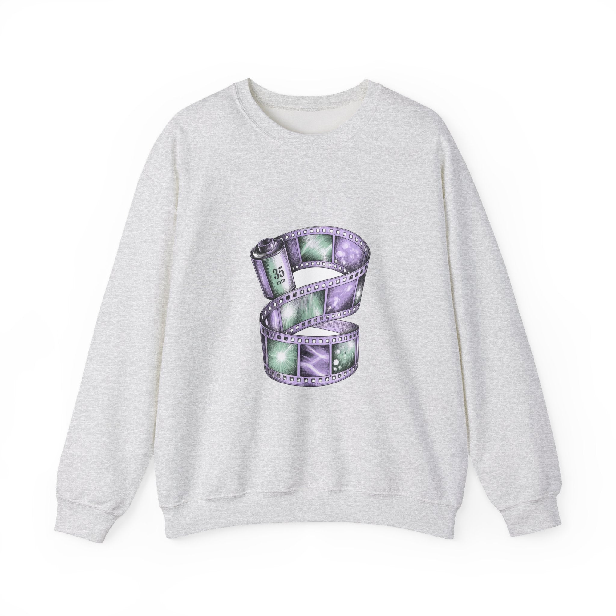 Matching Couple Sweatshirt - Camera & Film Matching Couple Comfort Colors Crew Hand-Drawn Art His Hers Anniversary Gift - Design B
