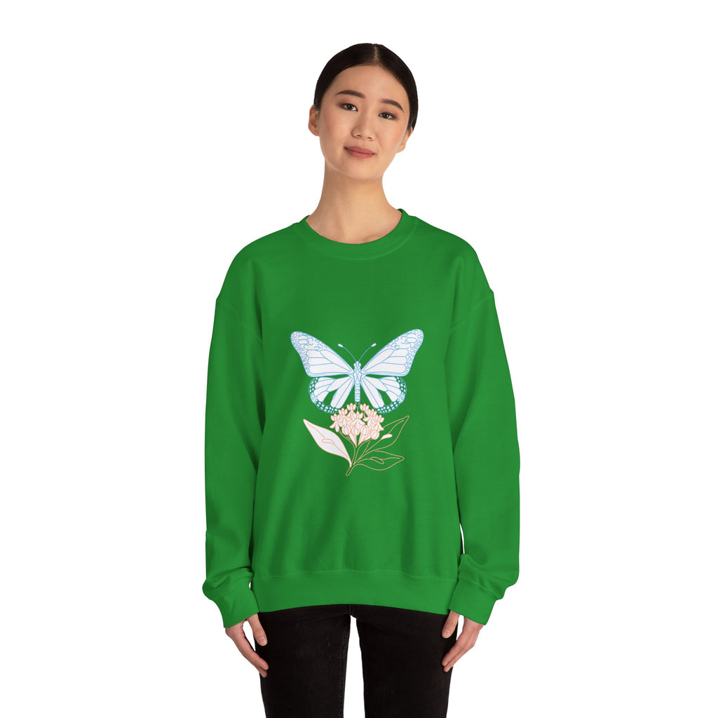 Matching Couple Sweatshirt - Butterfly & Moth Matching Couple Crewneck Sweatshirt Minimalist Art His Hers Valentine Gift - Design A