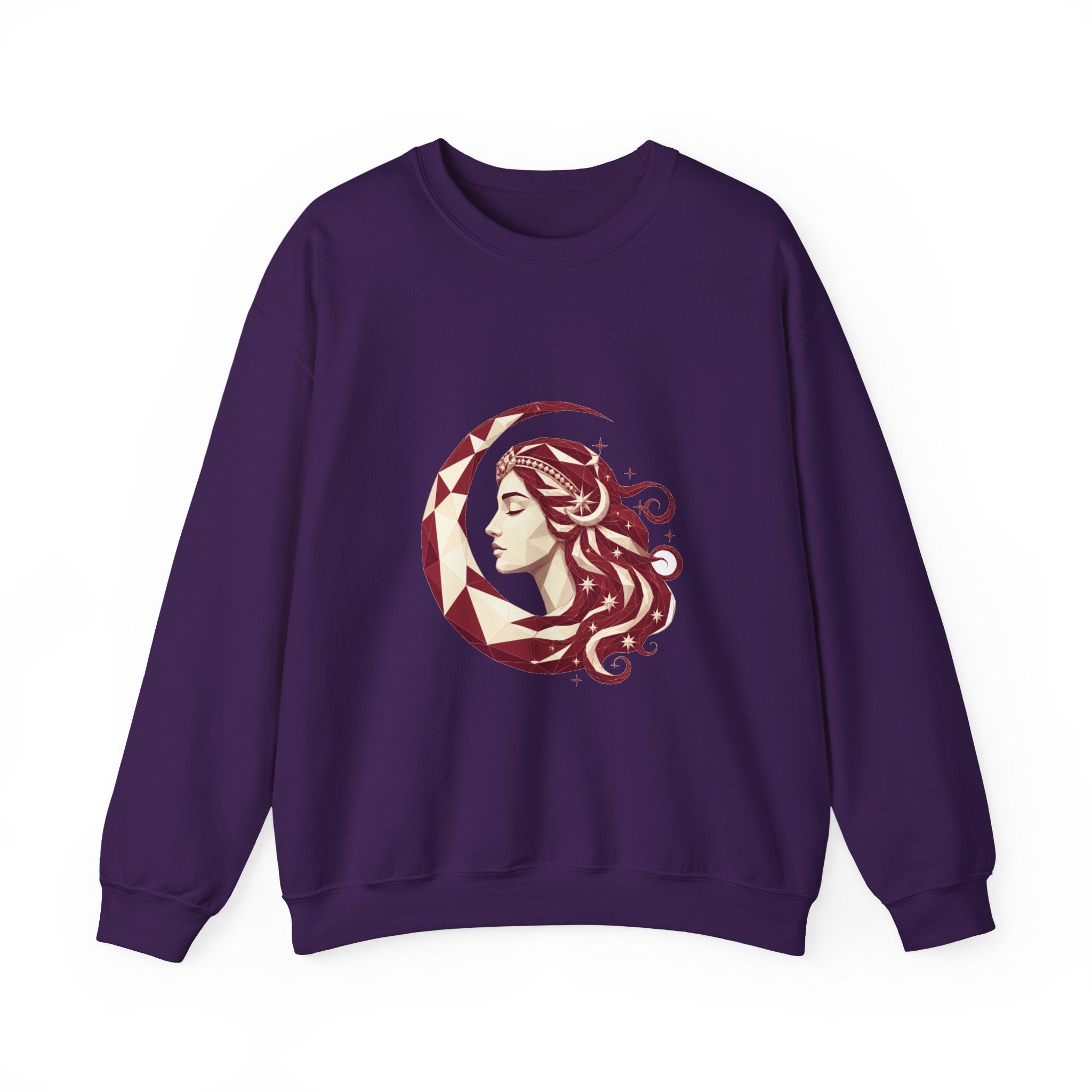 Matching Couple Sweatshirt - Helios & Selene Matching Couple Comfort Colors Crew Geometric Art His Hers Love Gift - Design B