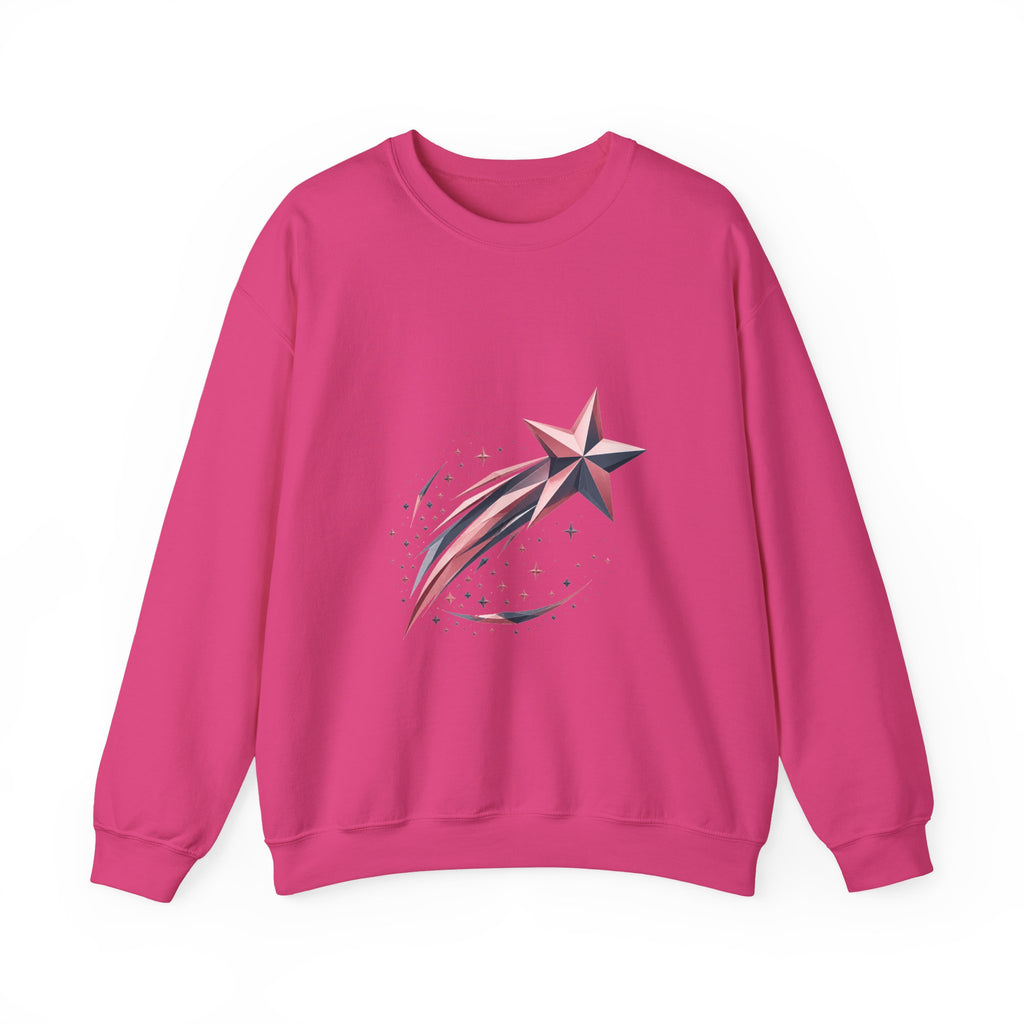 Matching Couple Sweatshirt - Shooting Star & North Star Matching Couple Crewneck Sweatshirt Geometric Art His Hers Couple Gift - Design A