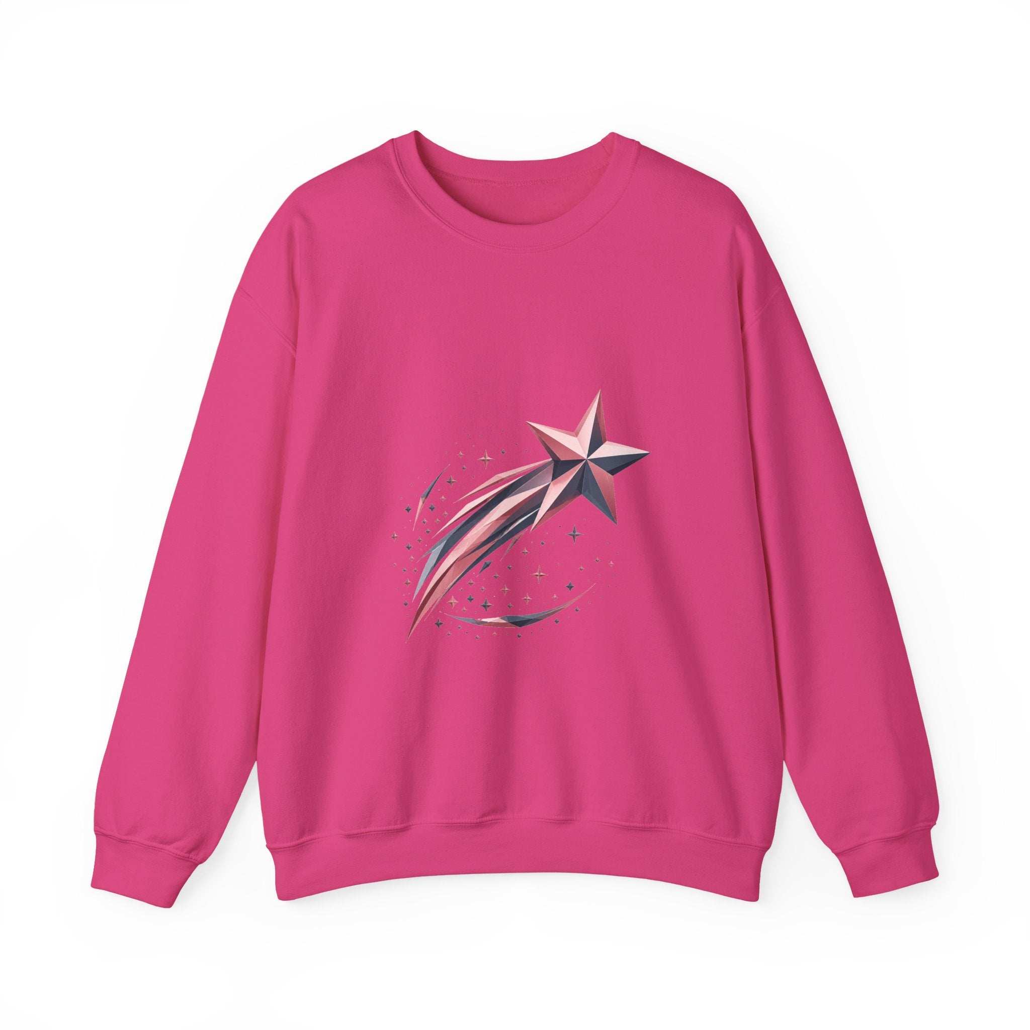 Matching Couple Sweatshirt - Shooting Star & North Star Matching Couple Crewneck Sweatshirt Geometric Art His Hers Couple Gift - Design A