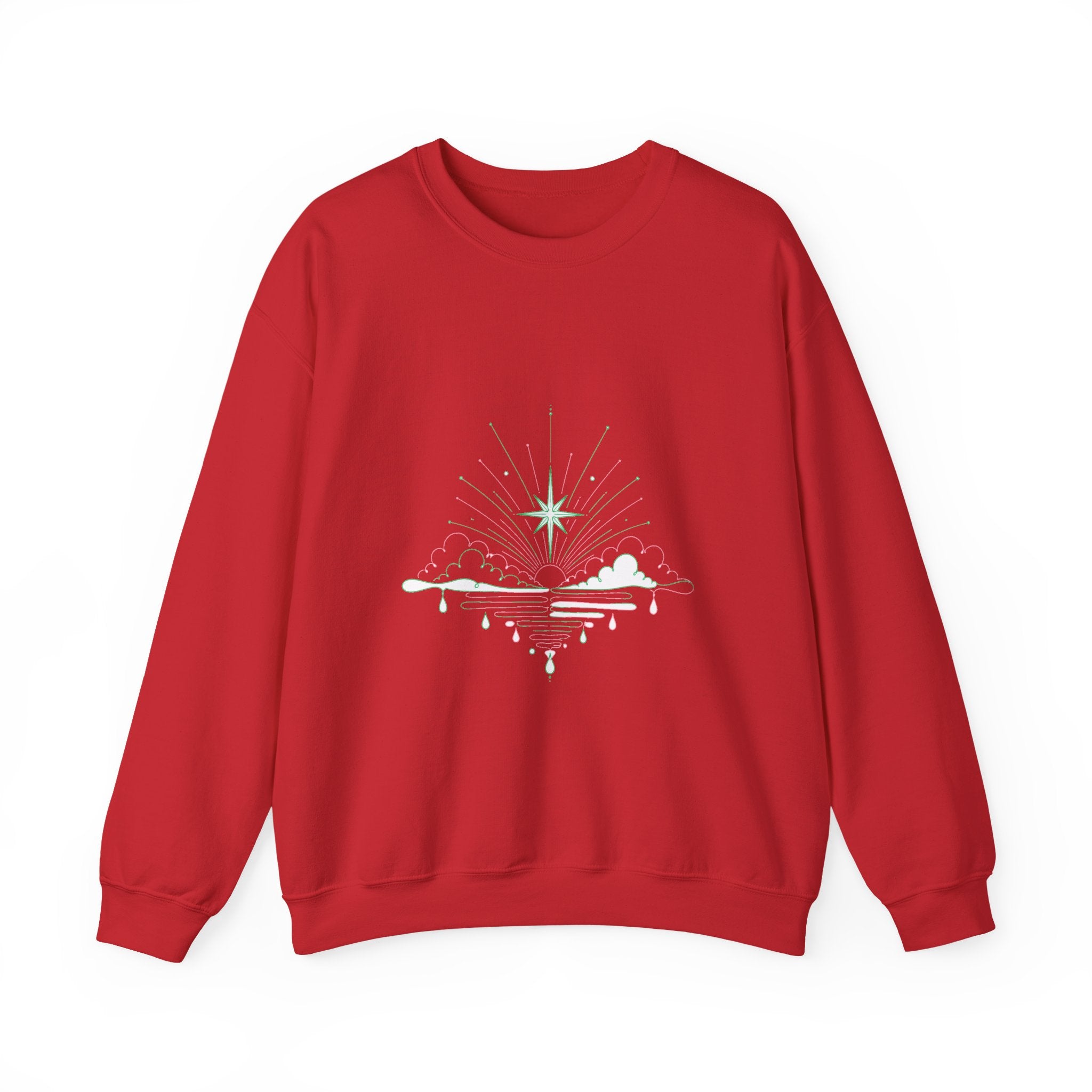 Matching Couple Sweatshirt - Evening & Morning Star Matching Couple Comfort Colors Crew Minimalist Art His Hers Christmas Gift - Design B
