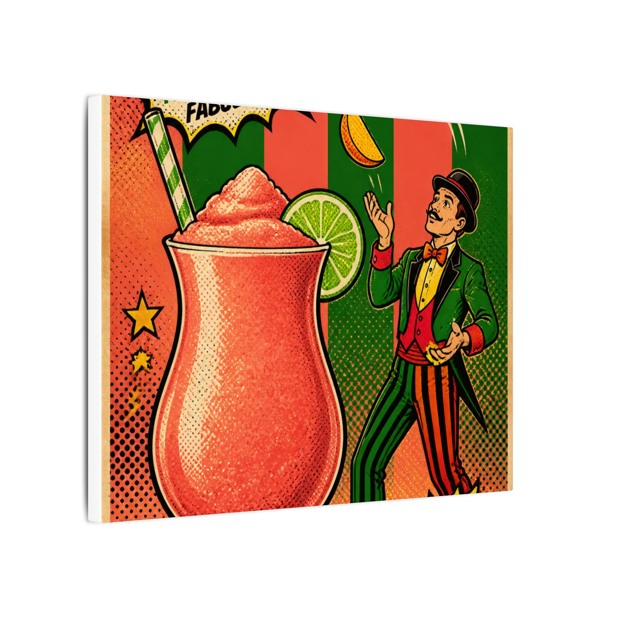 Daiquiri Fruit Juggler Wall Art Canvas 16×20 Pop Art Living Room Decor Maximalist Print