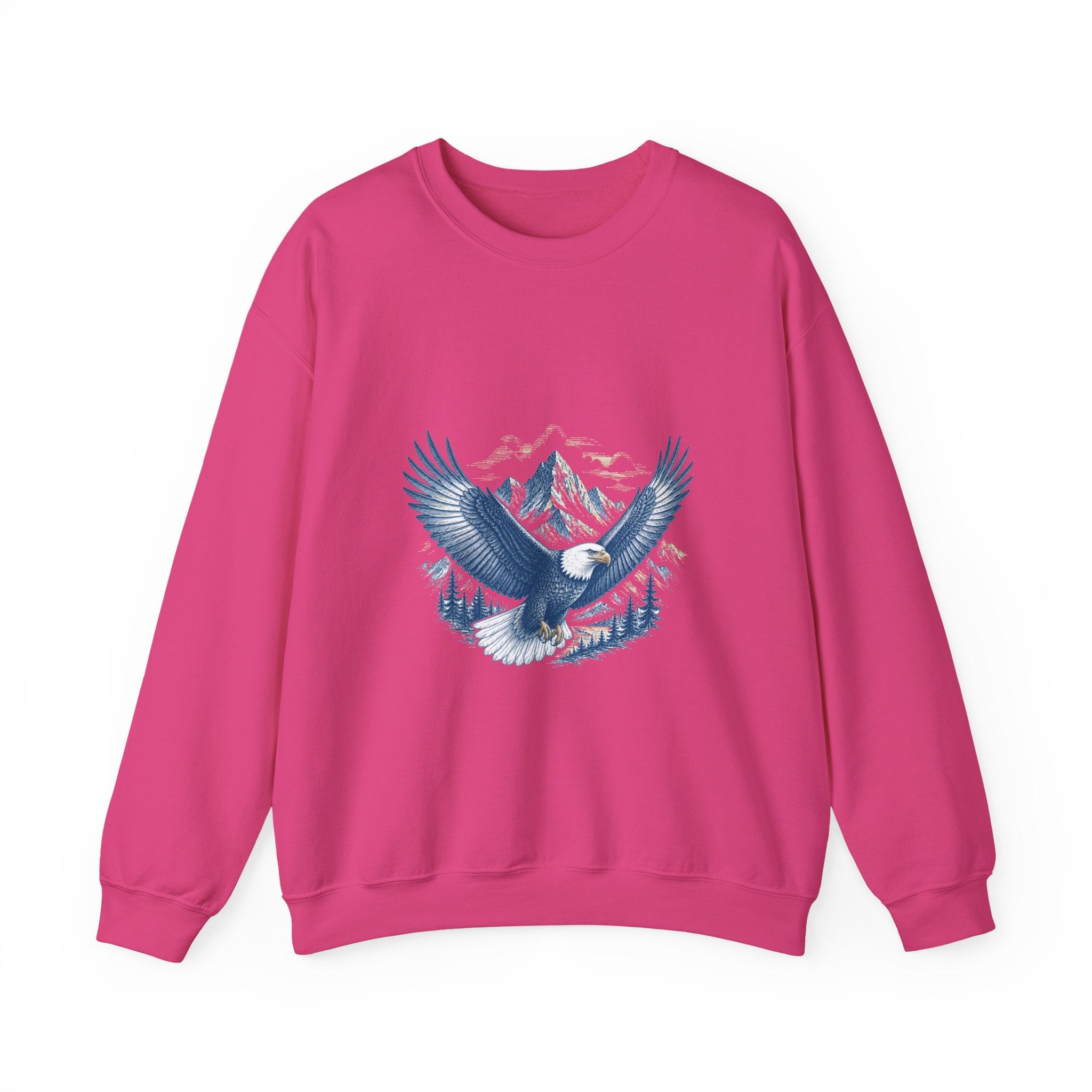 Matching Couple Sweatshirt - Eagle & Whale Matching Couple Comfort Colors Crew Hand-Drawn Art His Hers Anniversary Gift - Design A