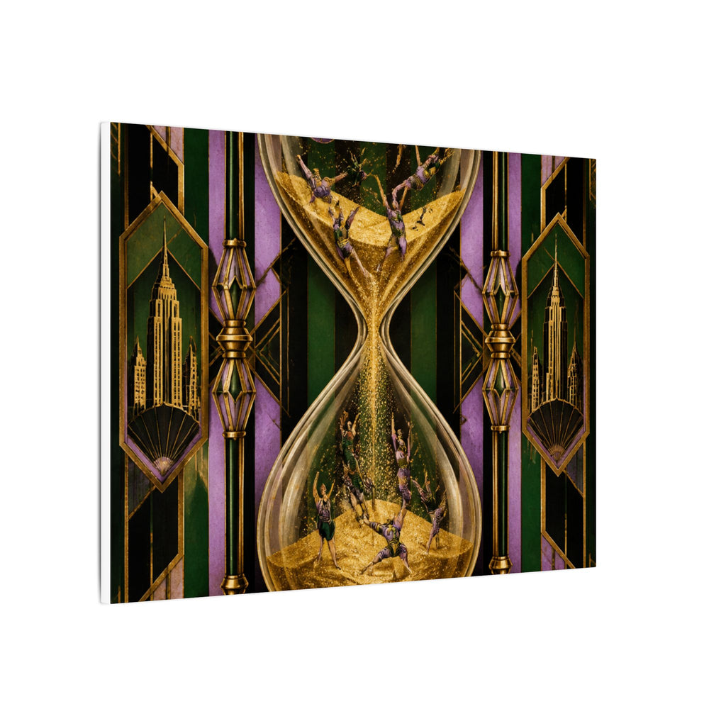 Hourglass Acrobats Wall Art Canvas 24×36 Art Deco Bar Area Decor Maximalist Print