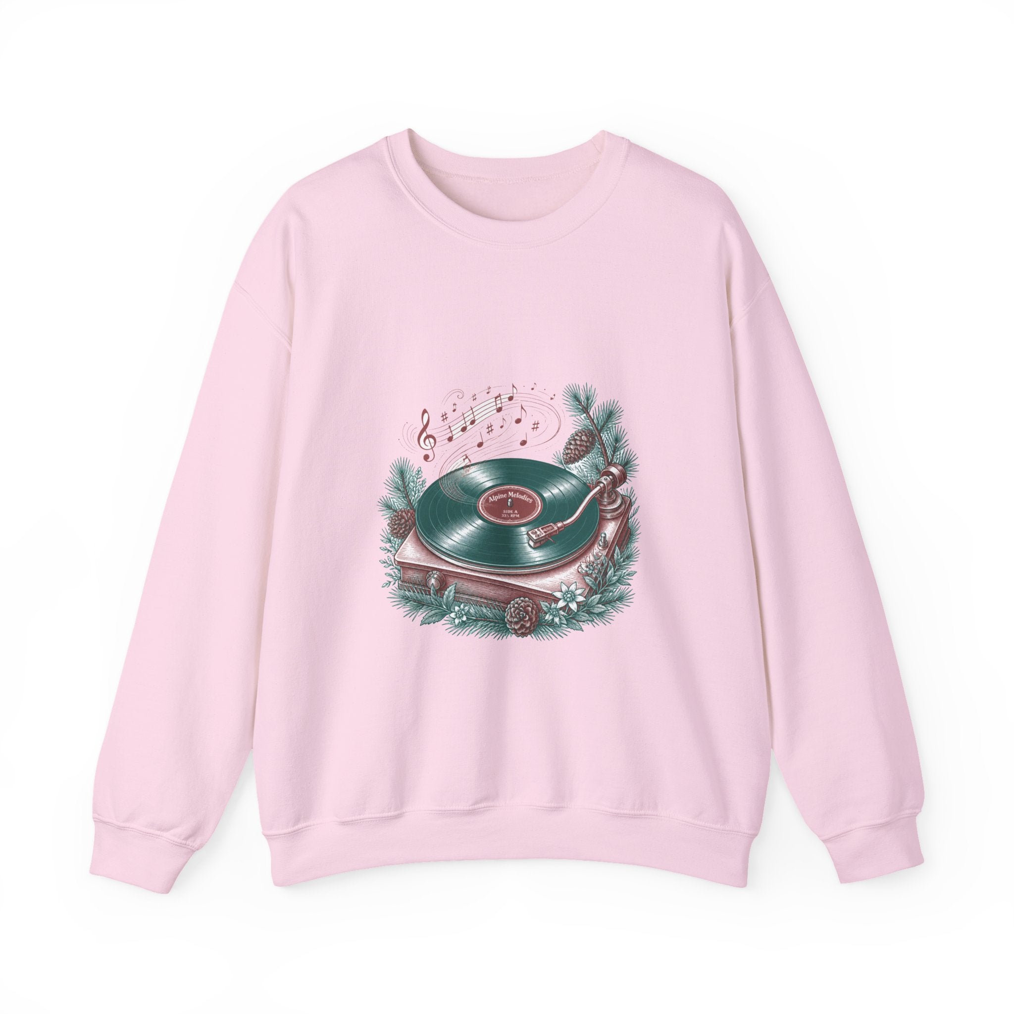 Matching Couple Sweatshirt - Vinyl & Cassette Matching Couple Crewneck Sweatshirt Vintage Art His Hers Wedding Gift - Design A