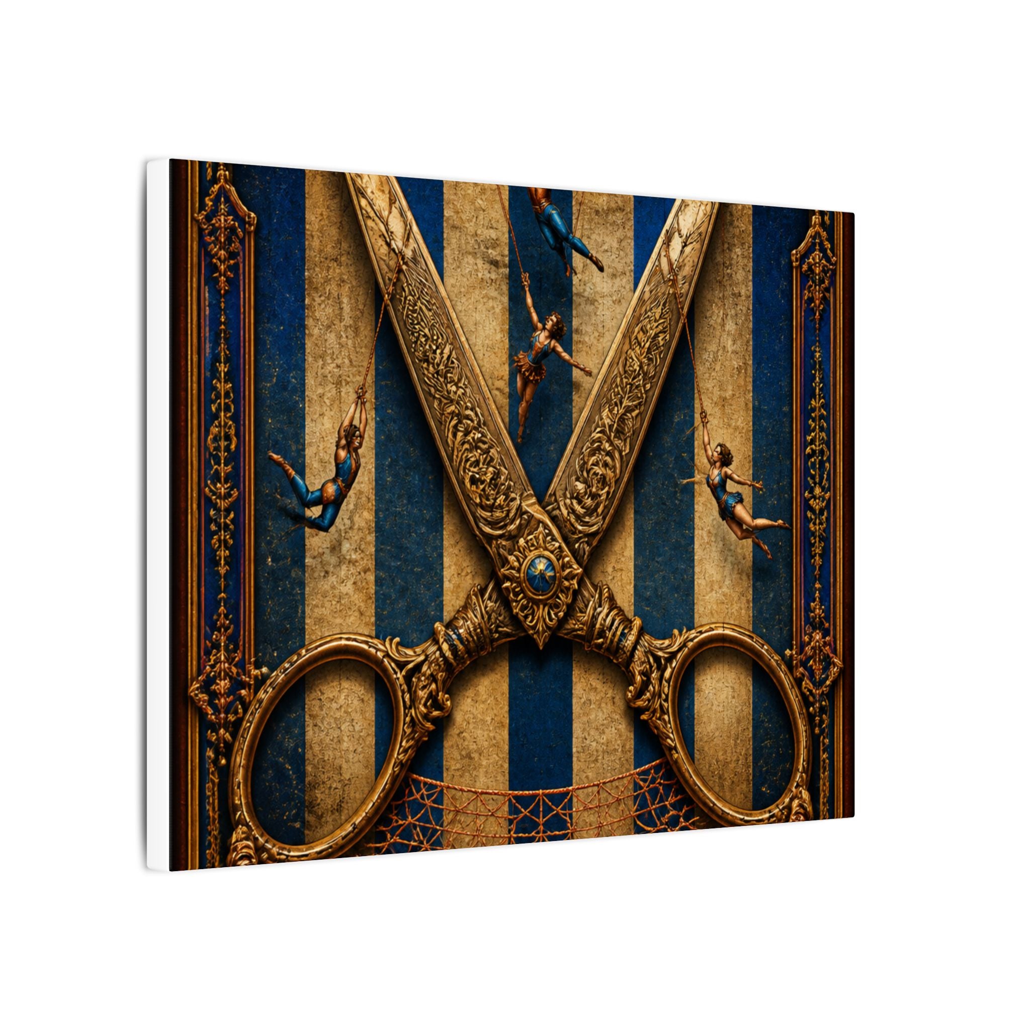Giant Scissors Trapeze Wall Art Canvas 16×20 Baroque Home Office Decor Maximalist Print