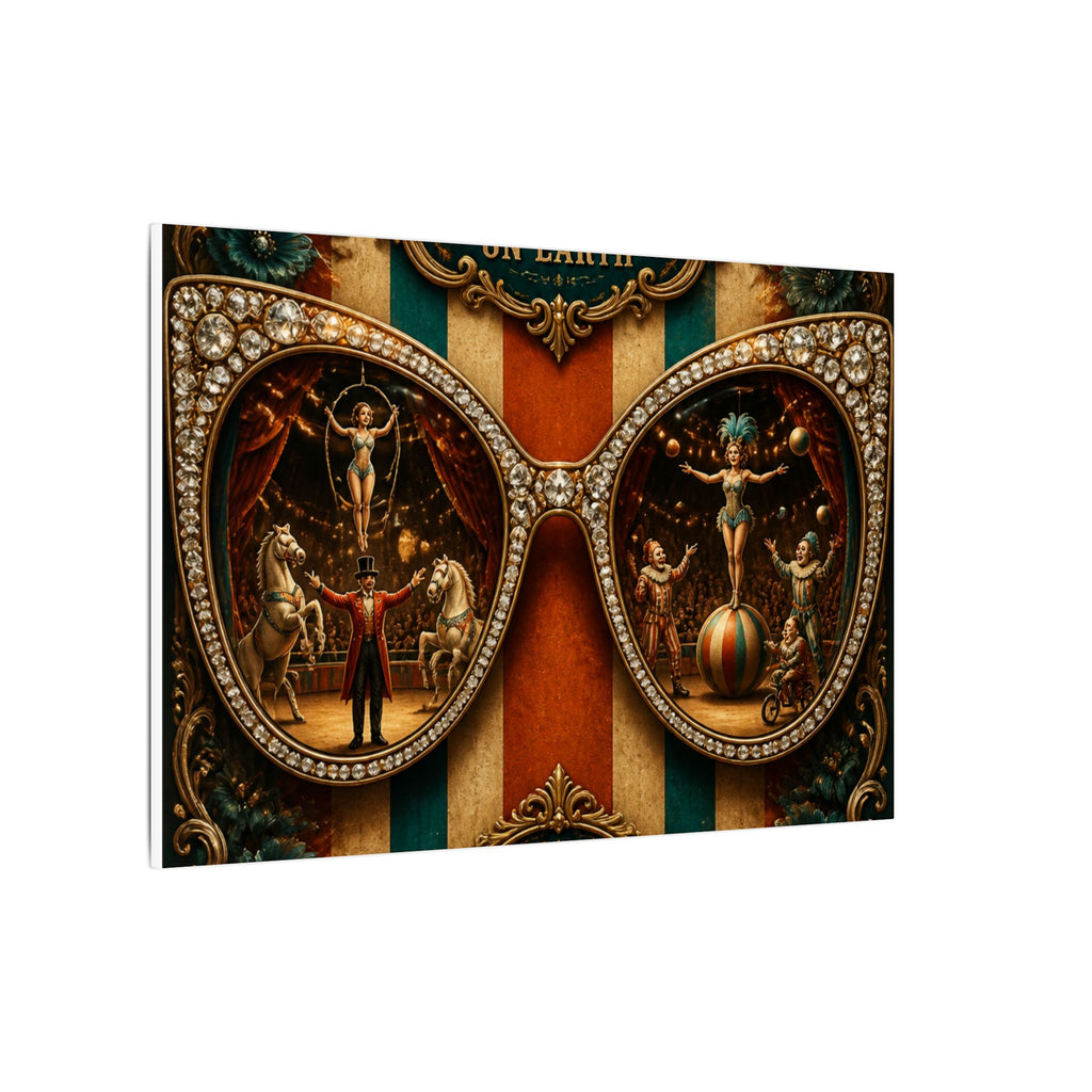 Sunglasses Circus Ring Wall Art Canvas 16×20 Baroque Home Office Decor Maximalist Print