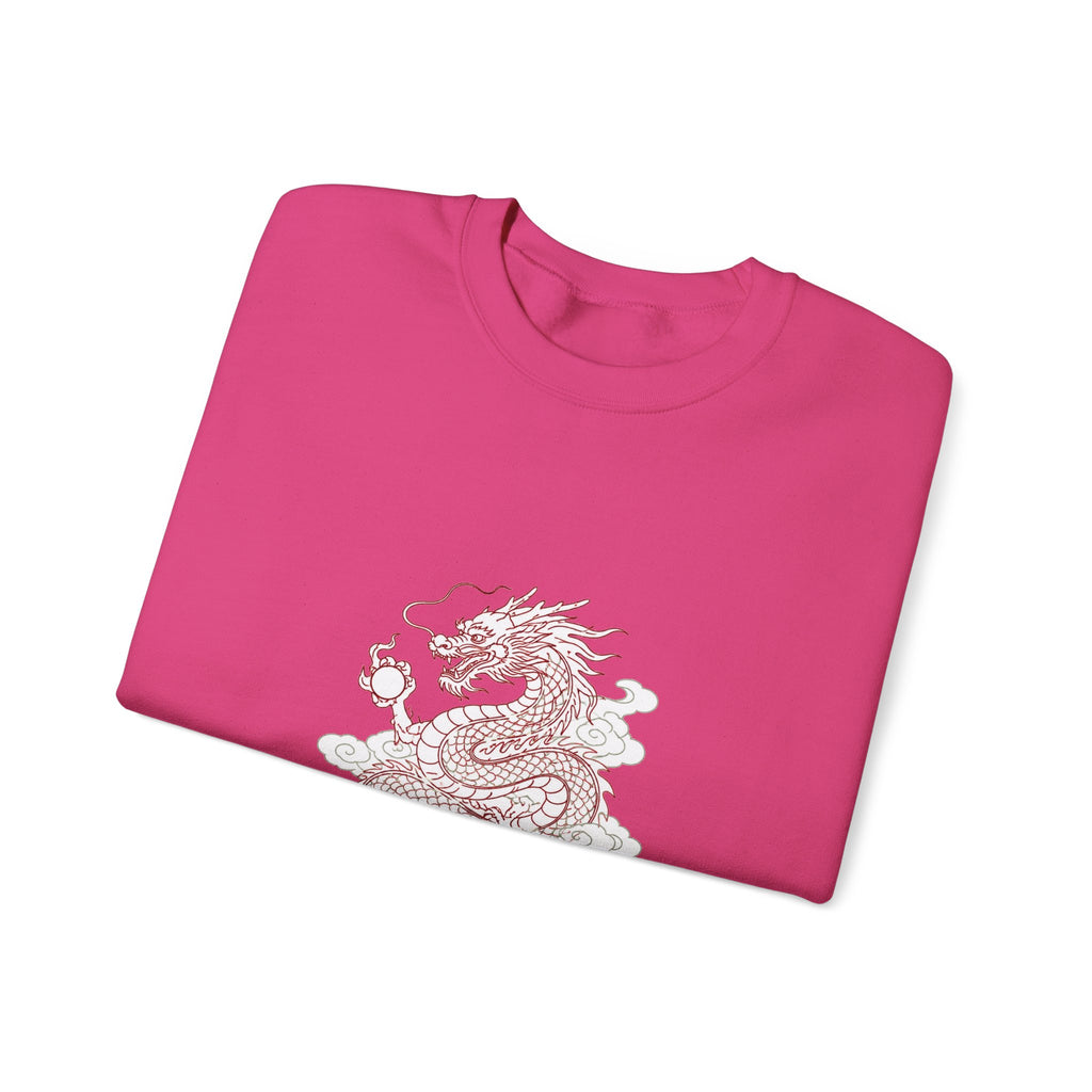 Matching Couple Sweatshirt - Dragon & Phoenix Matching Couple Crewneck Sweatshirt Minimalist Art His Hers Valentine Gift - Design A