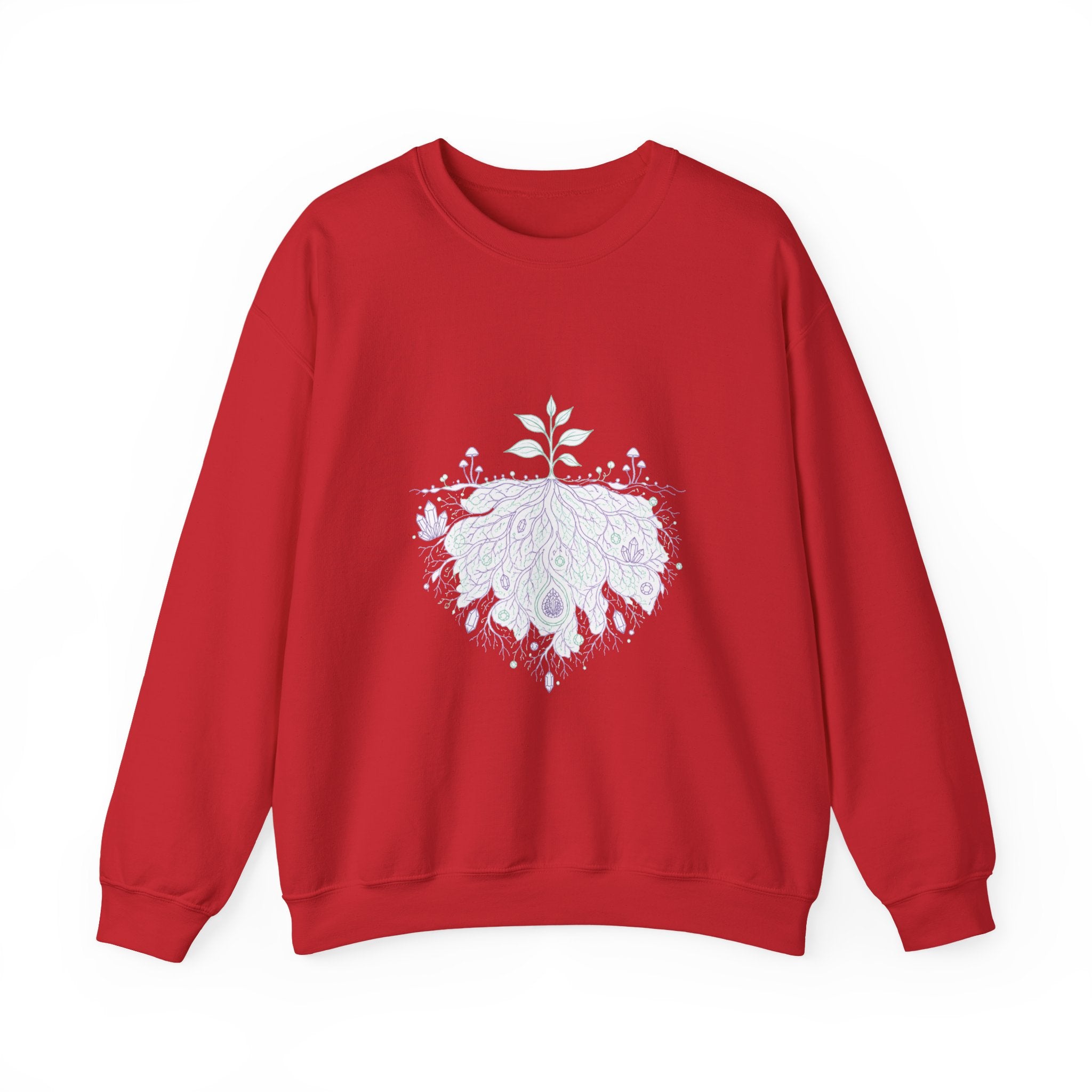 Matching Couple Sweatshirt - Ancient Oak & Deep Roots Matching Couple Comfort Colors Crew Minimalist Art His Hers Christmas Gift - Design B