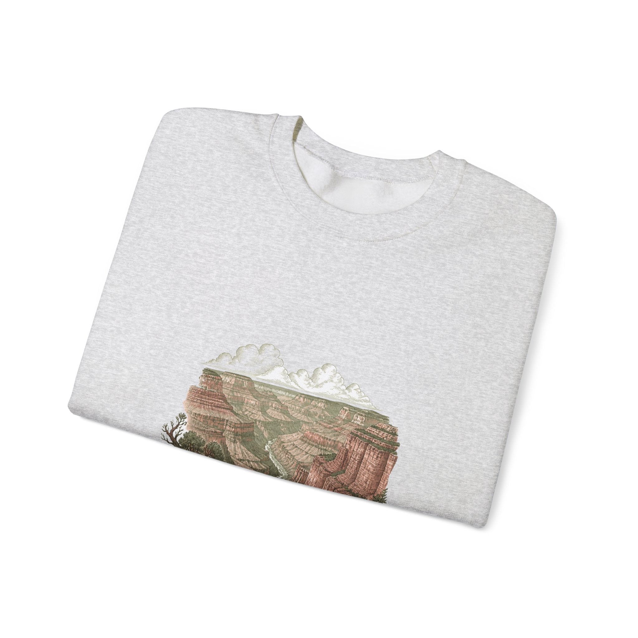 Matching Couple Sweatshirt - Lavender Fields & Canyon Matching Couple Comfort Colors Crew Vintage Art His Hers Honeymoon Gift - Design B