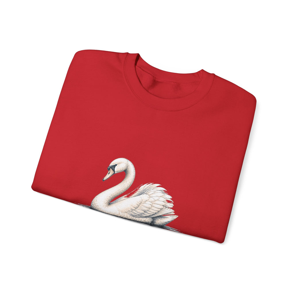 Matching Couple Sweatshirt - Raven & Swan Matching Couple Premium Fleece Sweatshirt Hand-Drawn Art His Hers Anniversary Gift - Design B