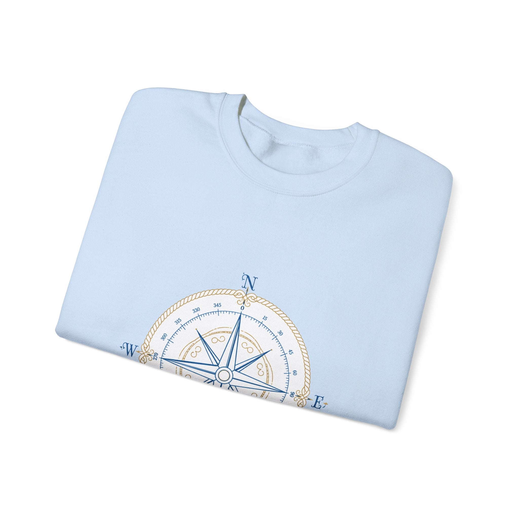 Matching Couple Sweatshirt - Compass North & South Matching Couple Premium Fleece Sweatshirt Minimalist Art His Hers Christmas Gift - Design A