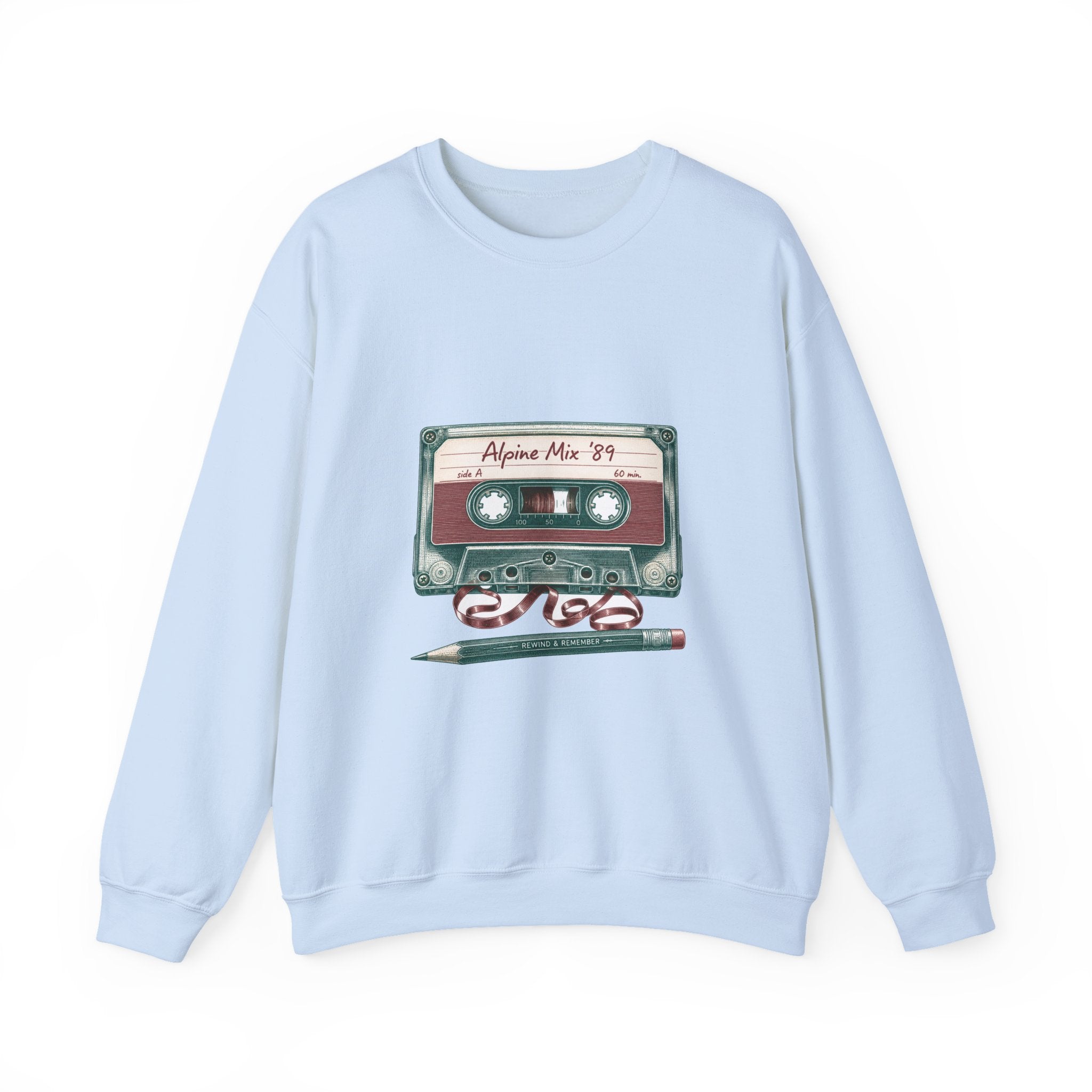 Matching Couple Sweatshirt - Vinyl & Cassette Matching Couple Crewneck Sweatshirt Vintage Art His Hers Wedding Gift - Design B